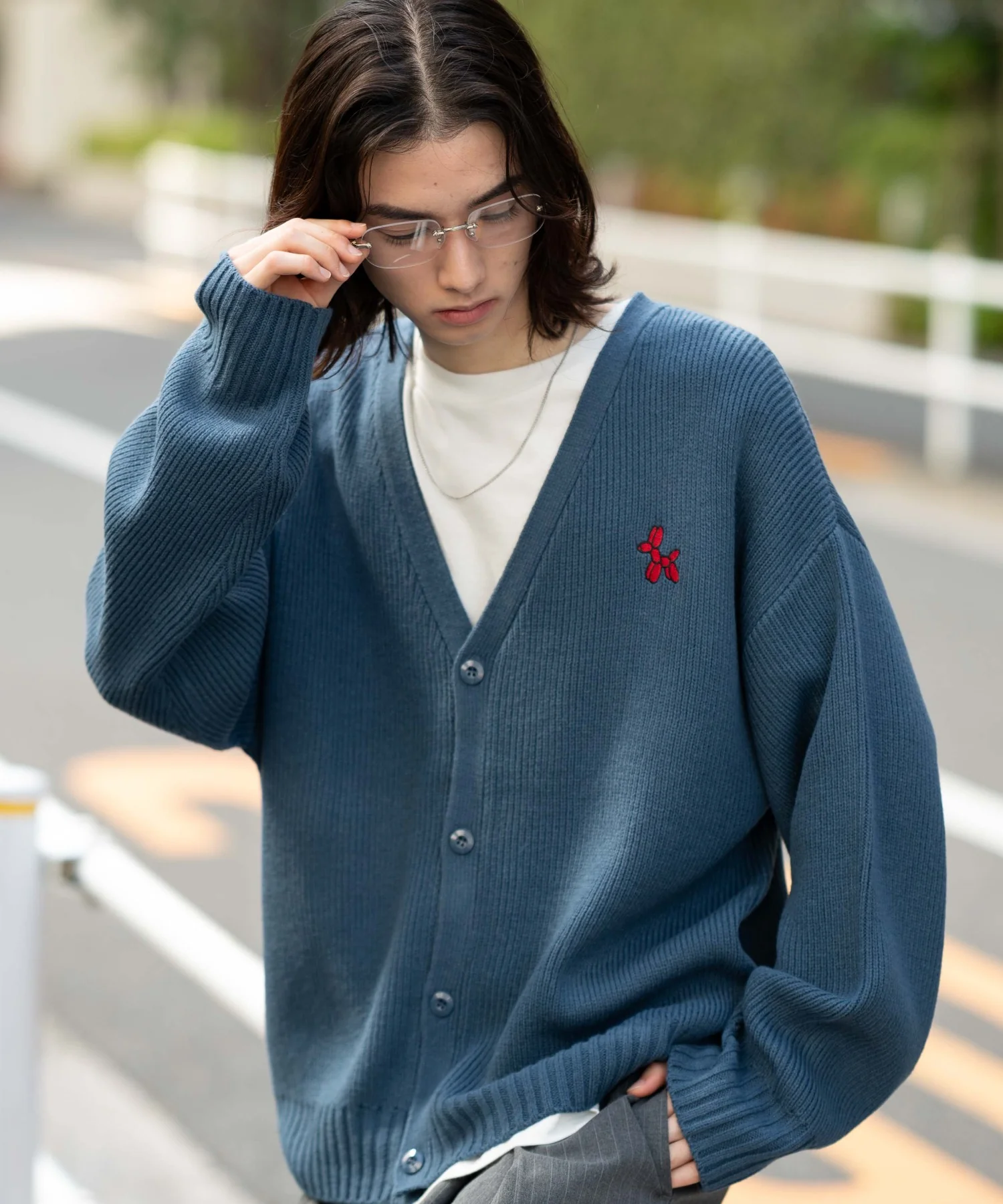 ワンポイントニットカーディガン - Image 2