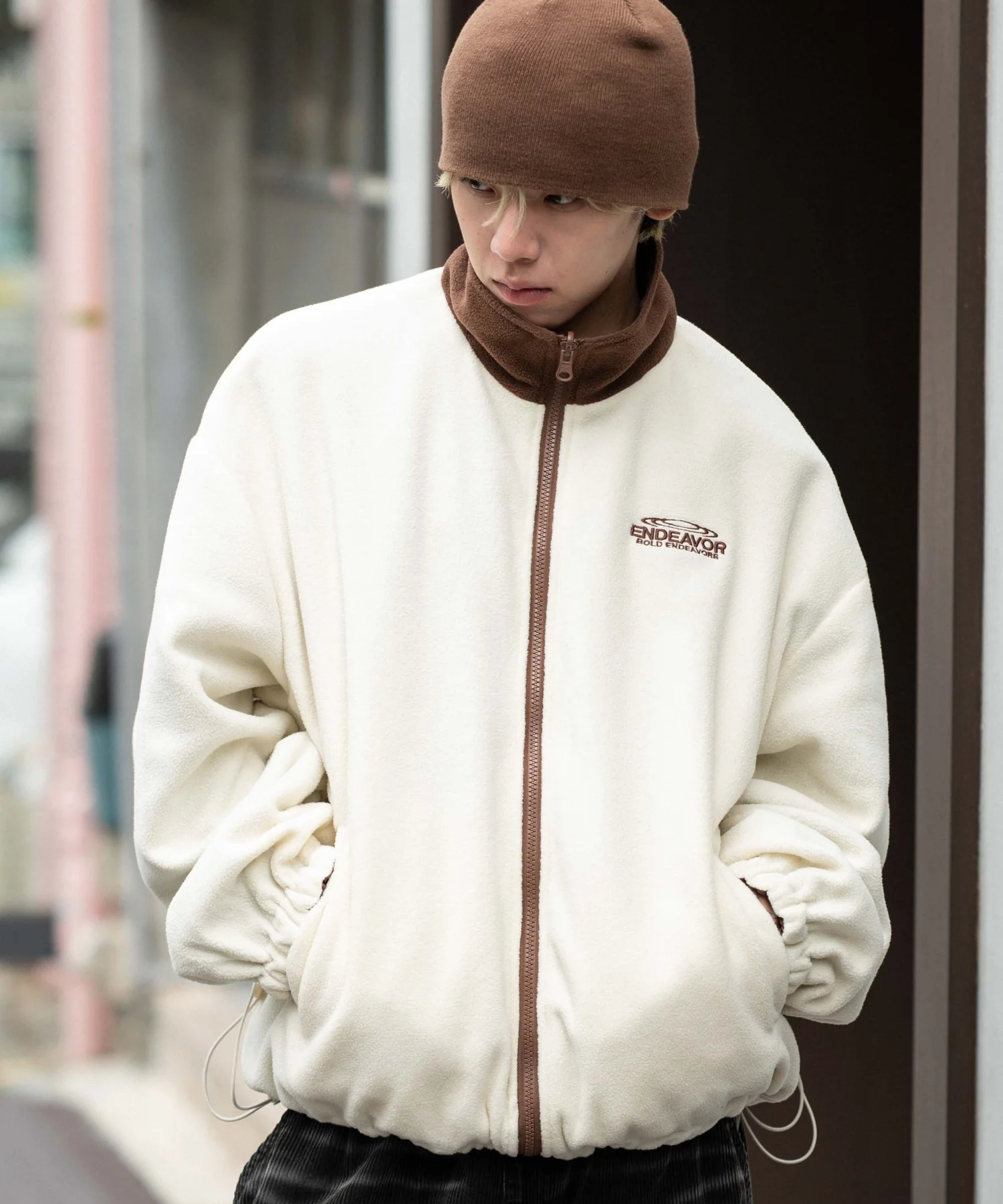 リバーシブルフリースブルゾン - Image 3