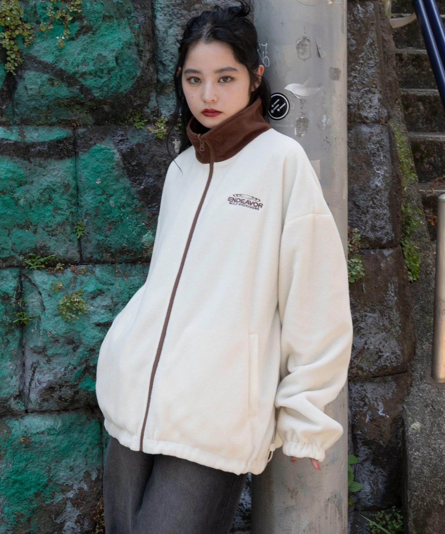 リバーシブルフリースブルゾン - Image 5