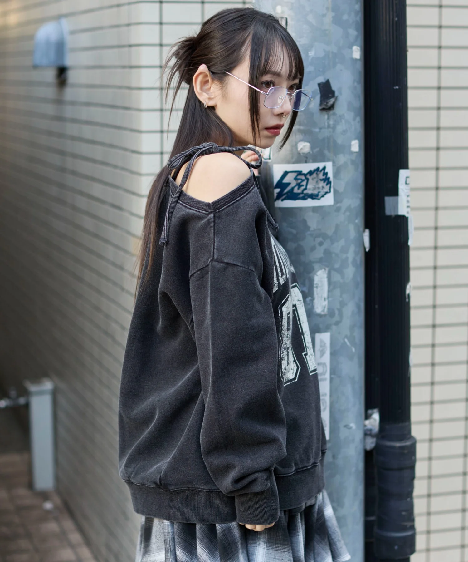 裏起毛2WAYグラフィックワンショルBIGスウェット - Image 16