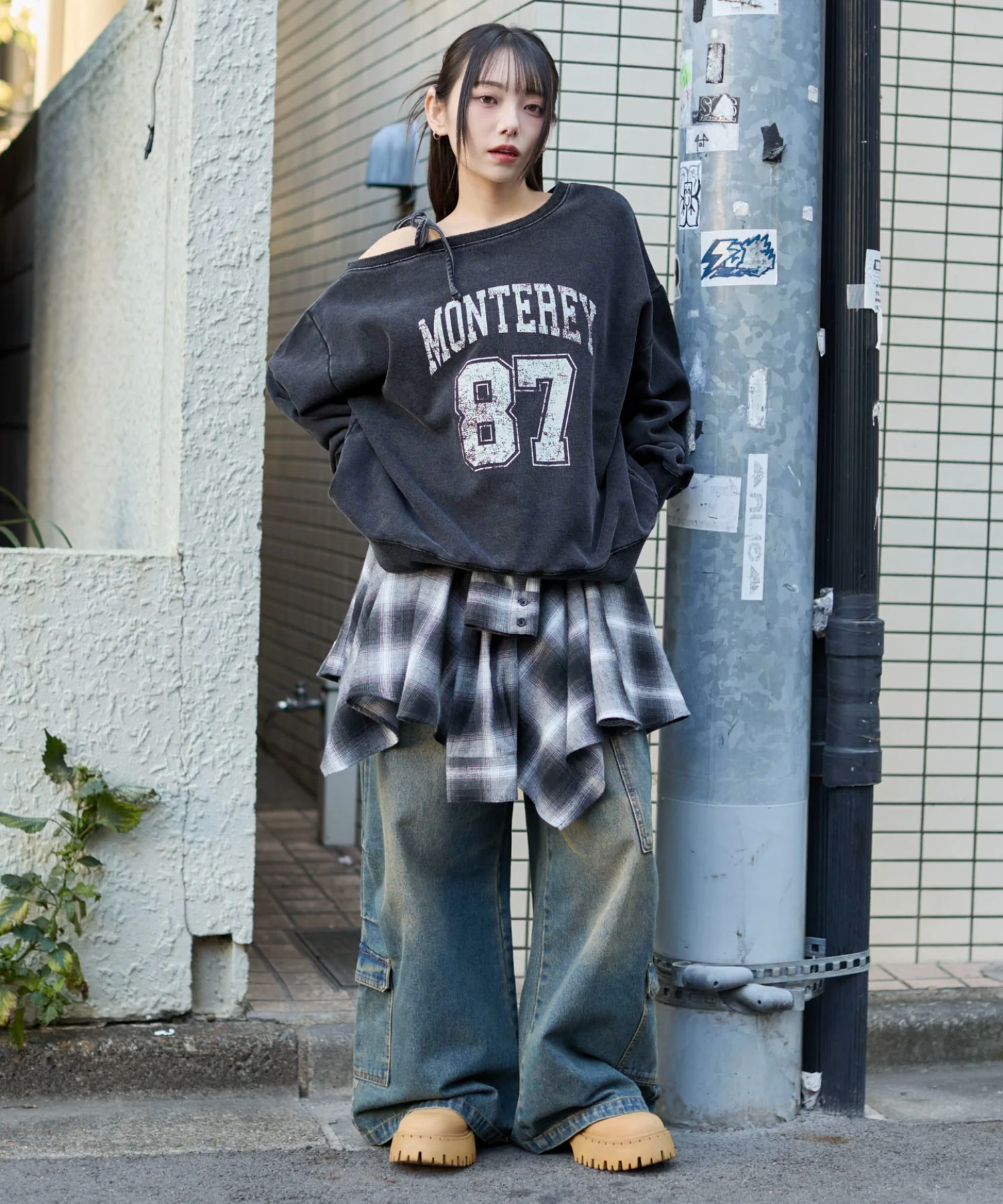 裏起毛2WAYグラフィックワンショルBIGスウェット - Image 17