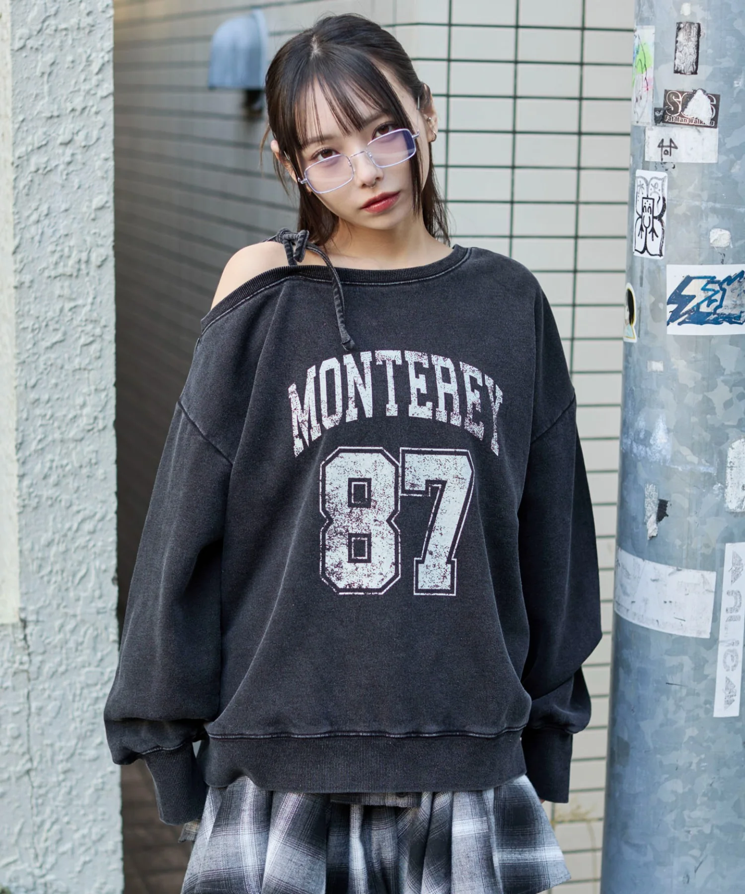 裏起毛2WAYグラフィックワンショルBIGスウェット - Image 2