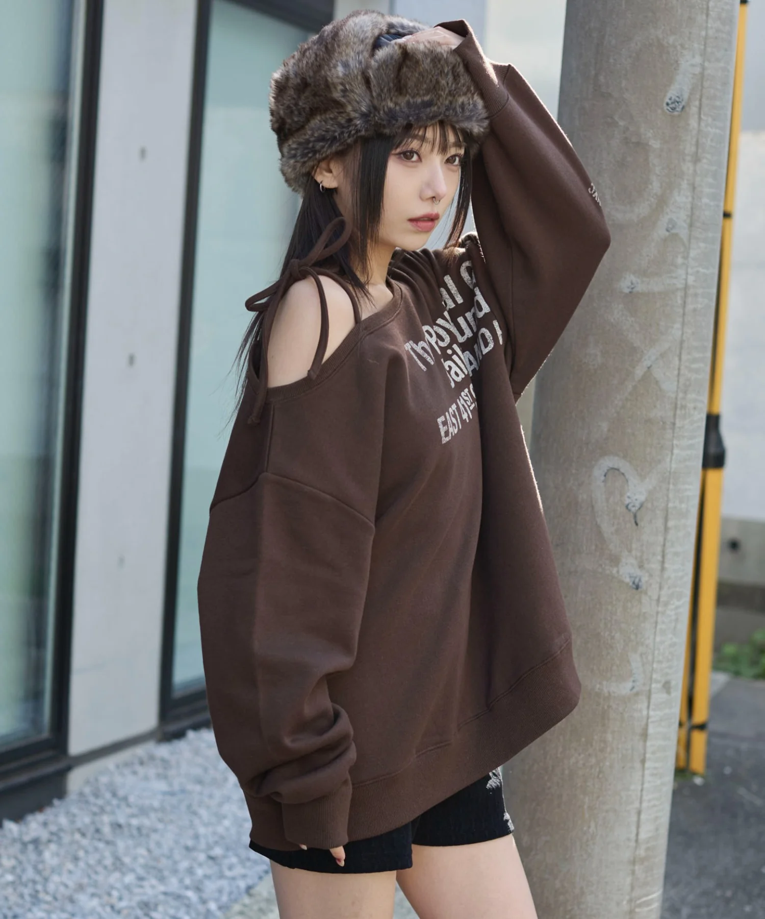 裏起毛2WAYグラフィックワンショルBIGスウェット - Image 27