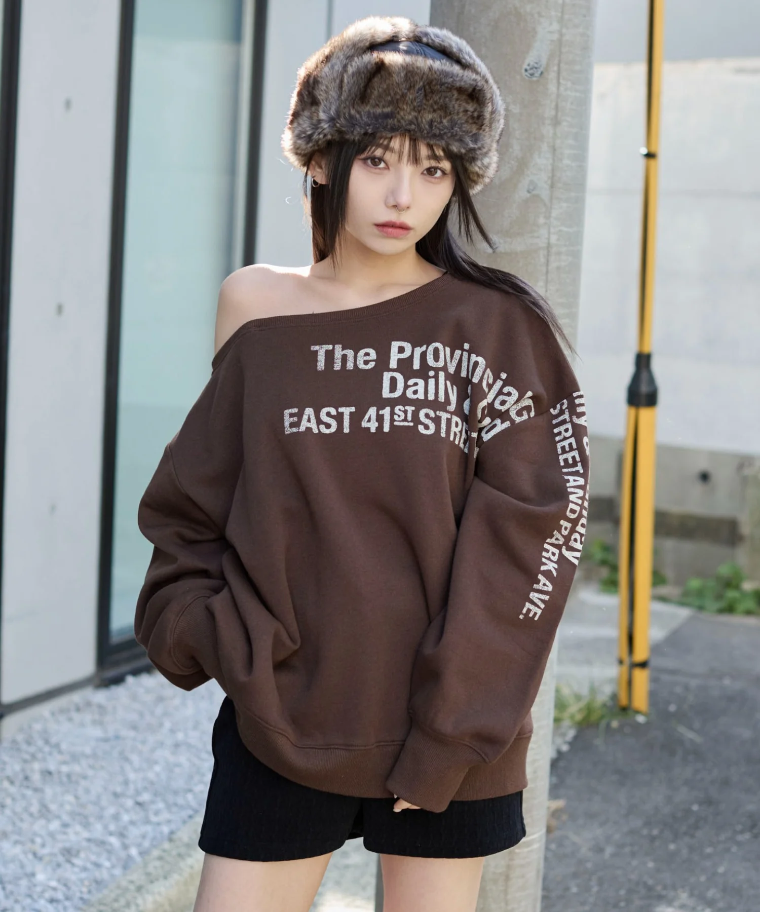 裏起毛2WAYグラフィックワンショルBIGスウェット - Image 28