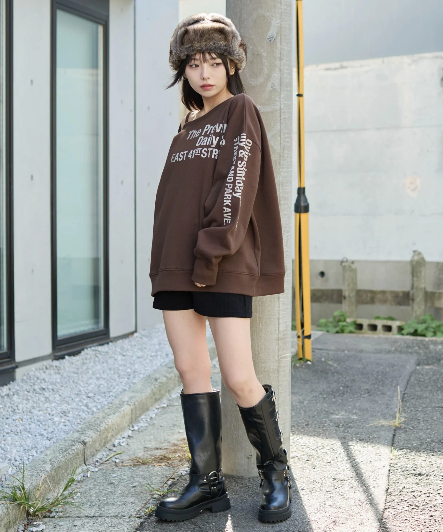 裏起毛2WAYグラフィックワンショルBIGスウェット - Image 29
