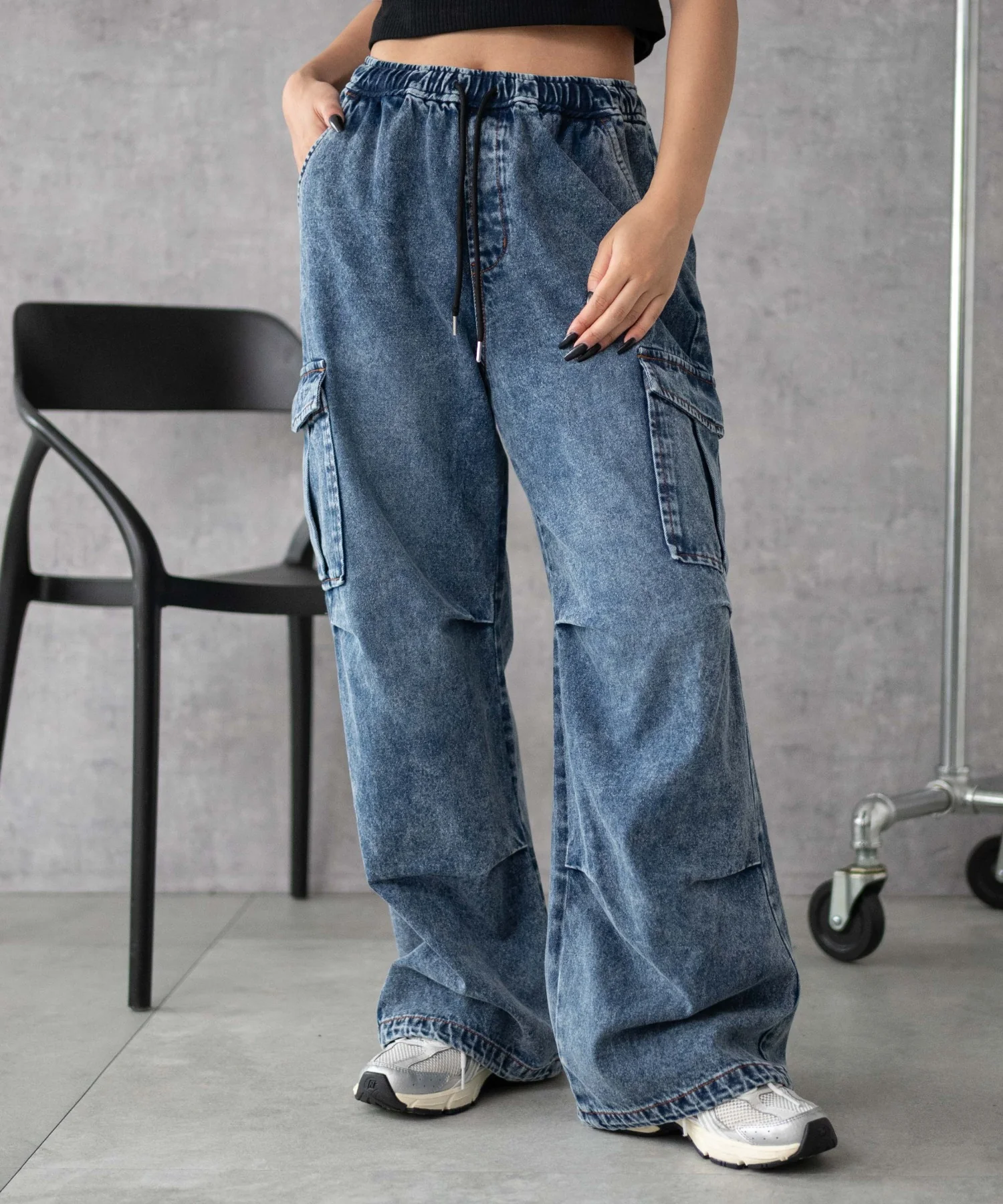 デニムイージーパラシュートカーゴパンツ - Image 20
