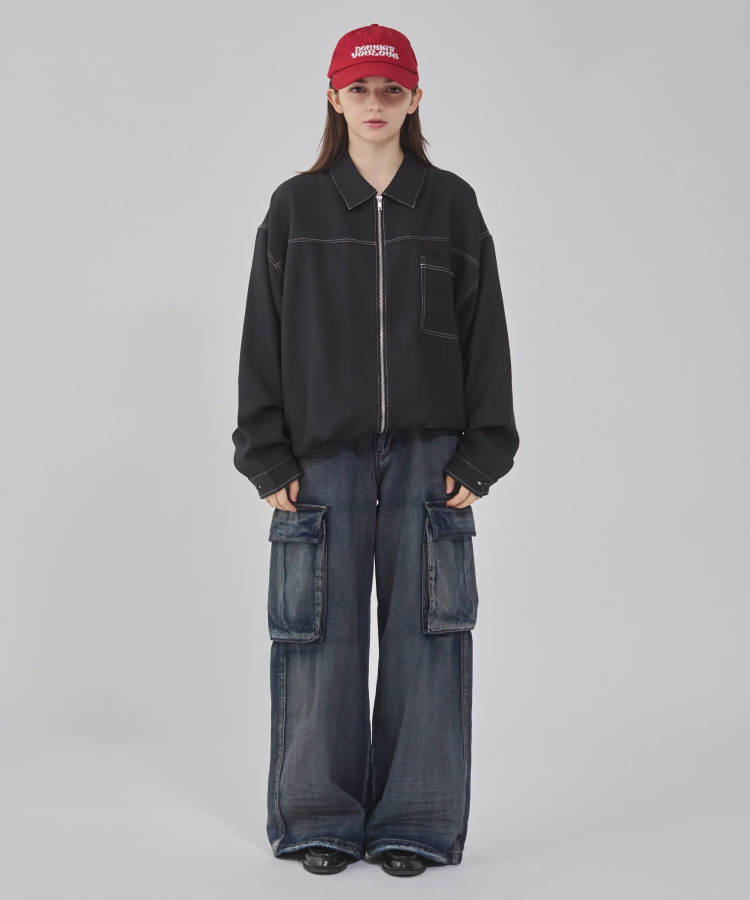 ローライズバギーフレアデニムカーゴパンツ - Image 10