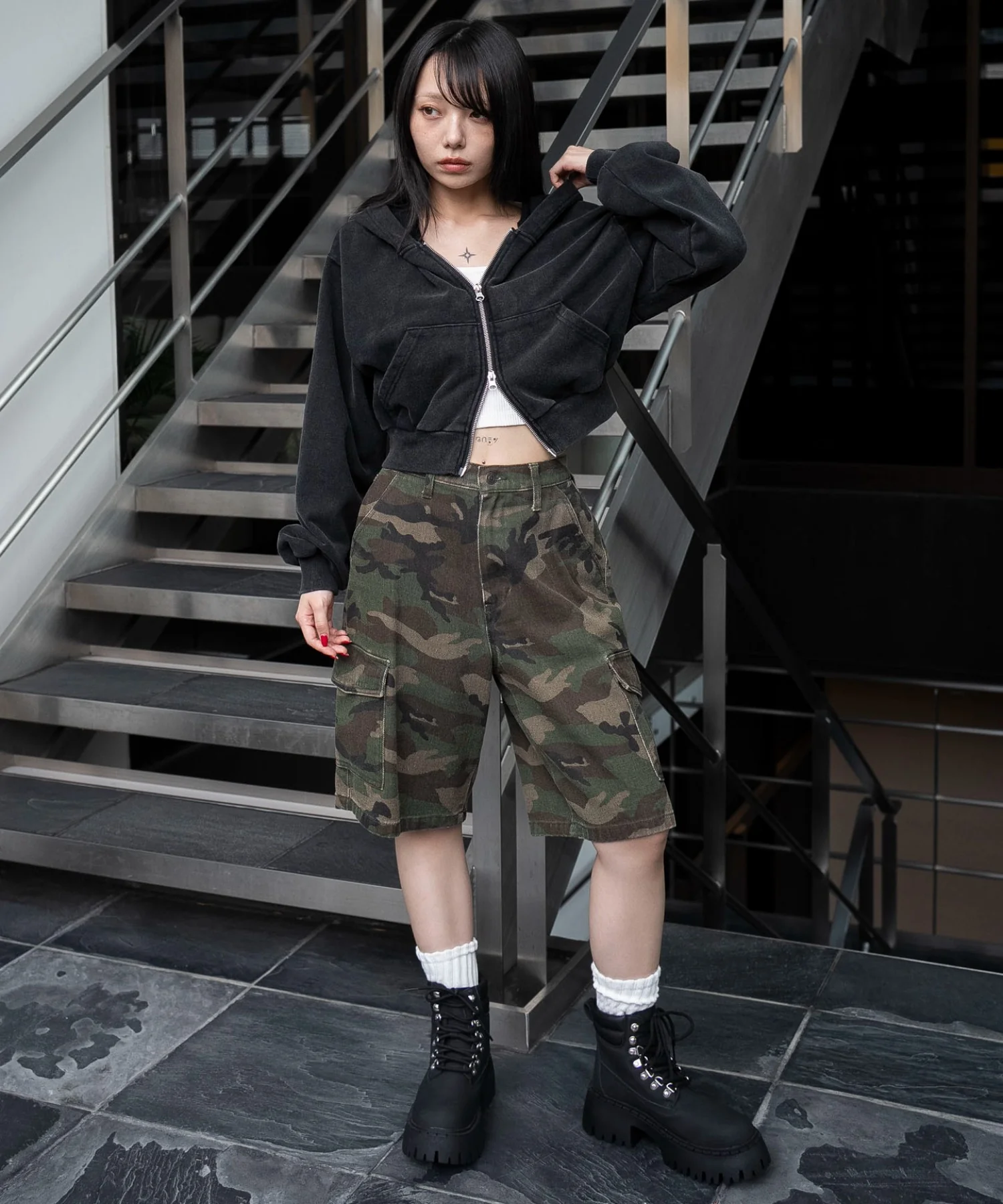 ショートZIPパーカー - Image 5