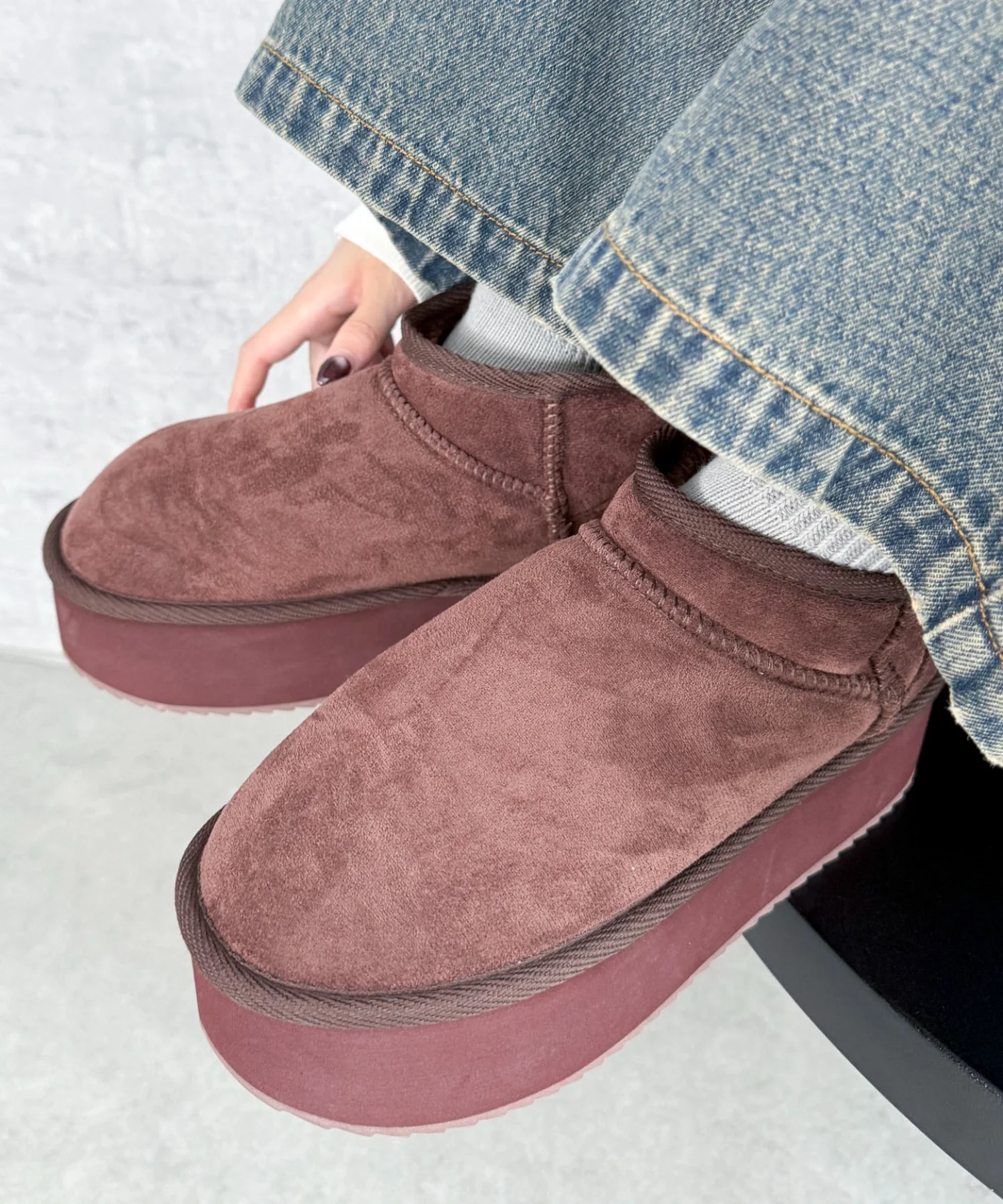 厚底ムートンタッチブーツ - Image 3