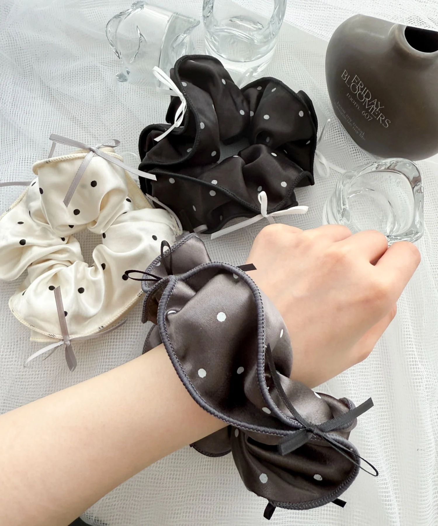 Lリボンドットシュシュ - Image 5
