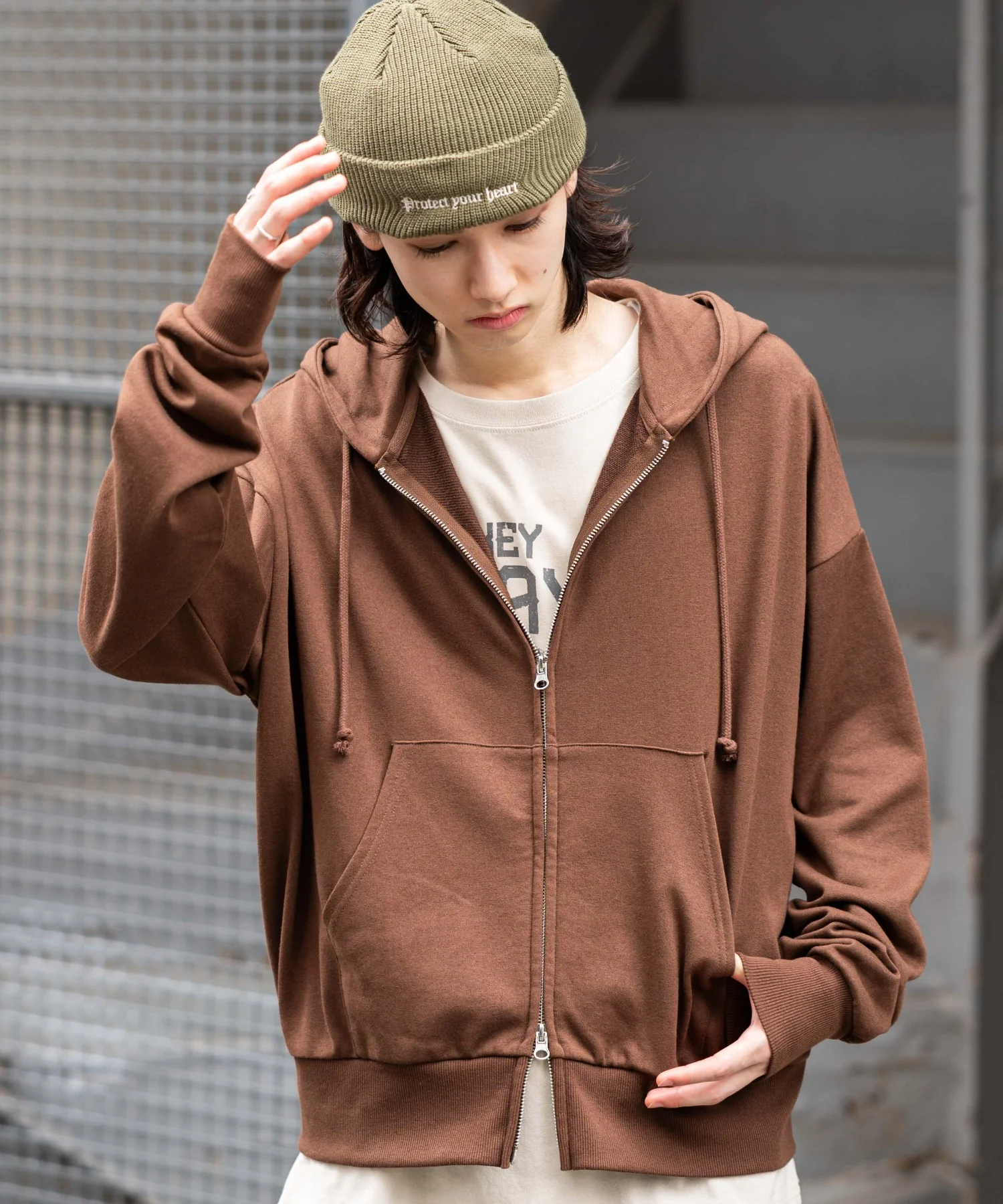 コンパクトフィットダブルZIPパーカー - Image 45
