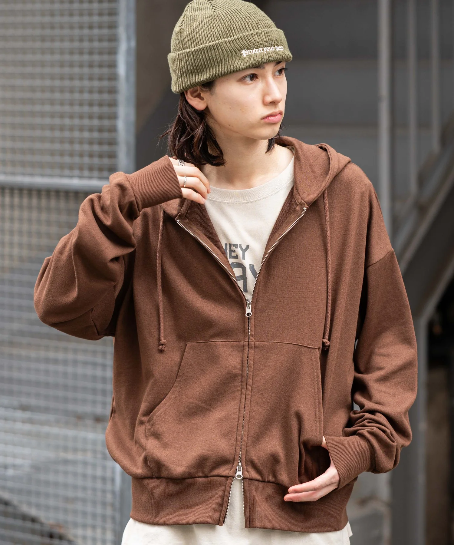 コンパクトフィットダブルZIPパーカー - Image 75