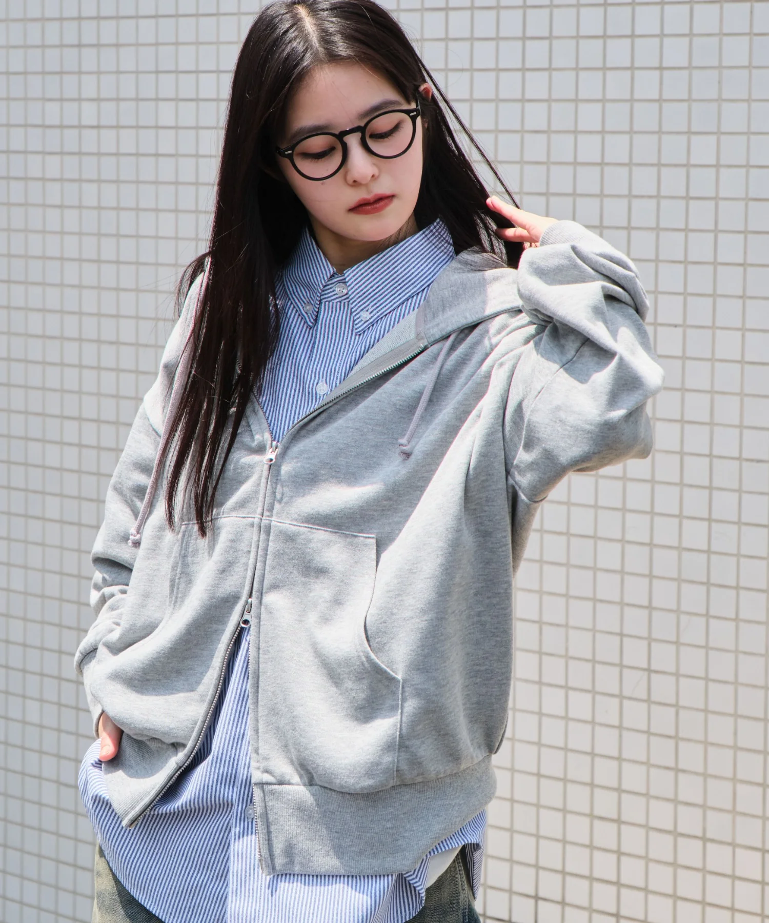 コンパクトフィットダブルZIPパーカー - Image 86
