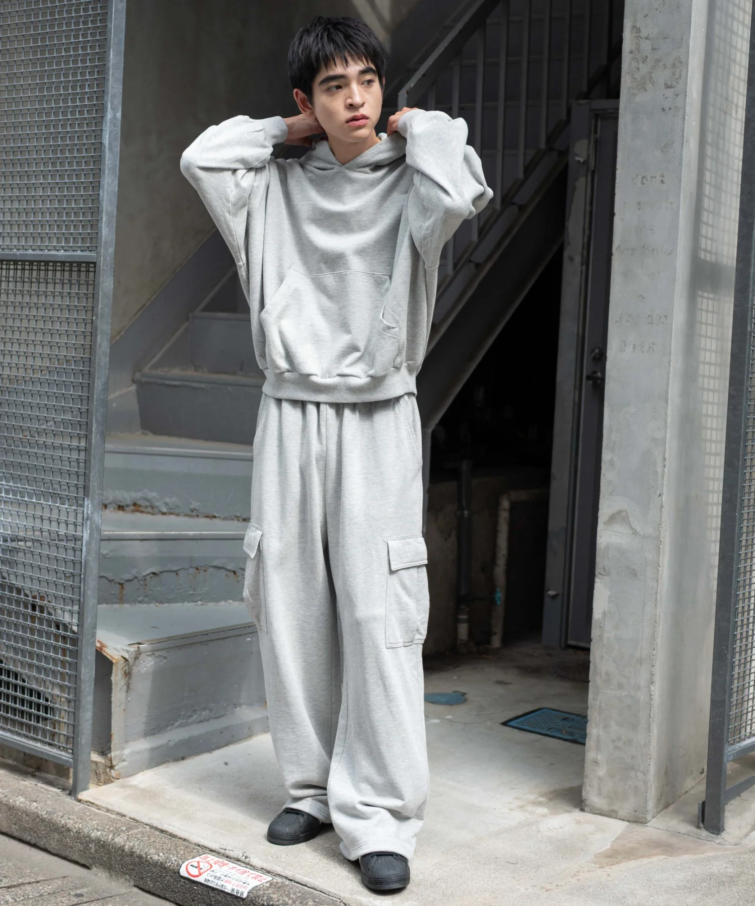 ワイドスウェットカーゴパンツ - Image 4
