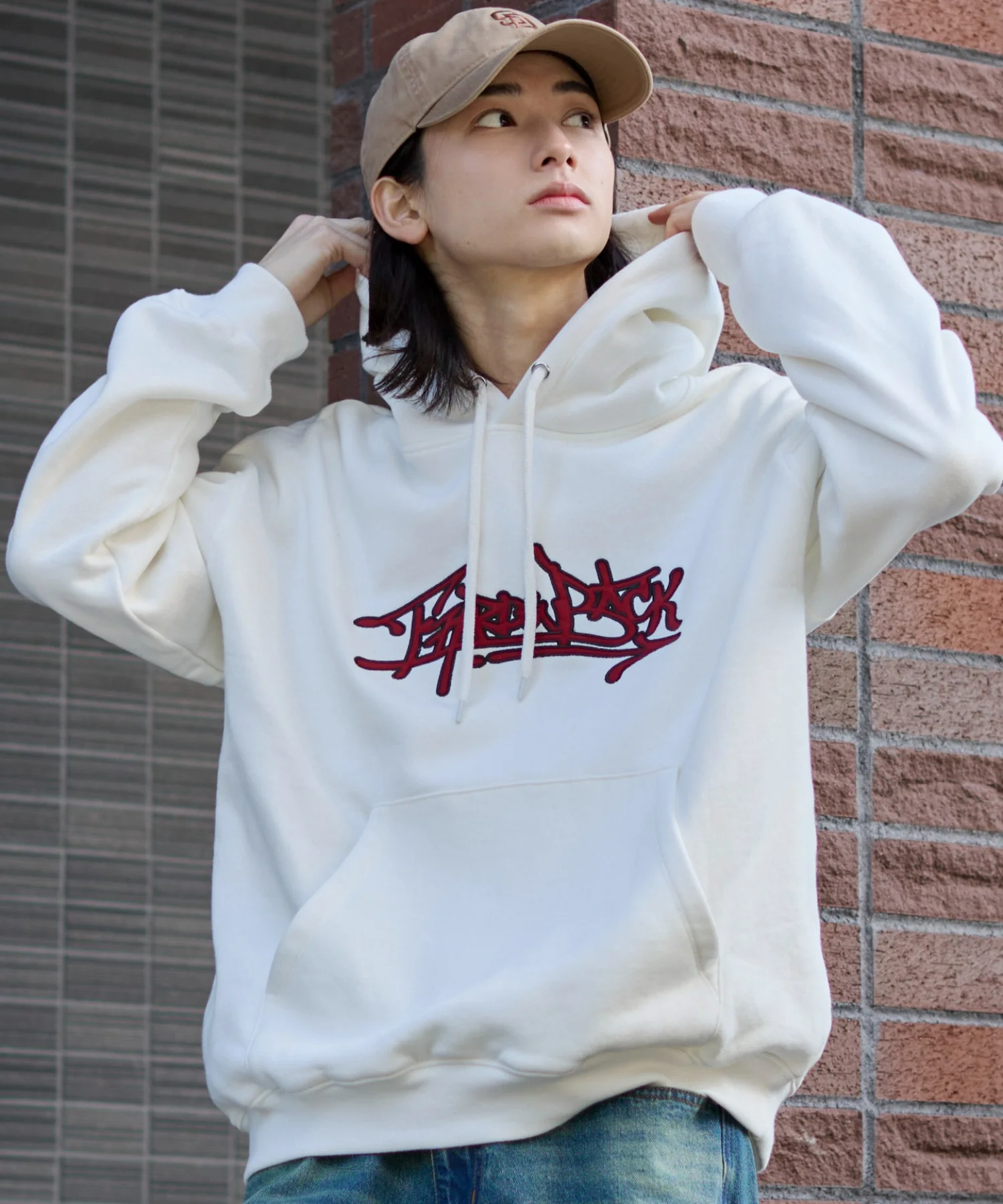 グラフィックロゴプルパーカー - Image 6