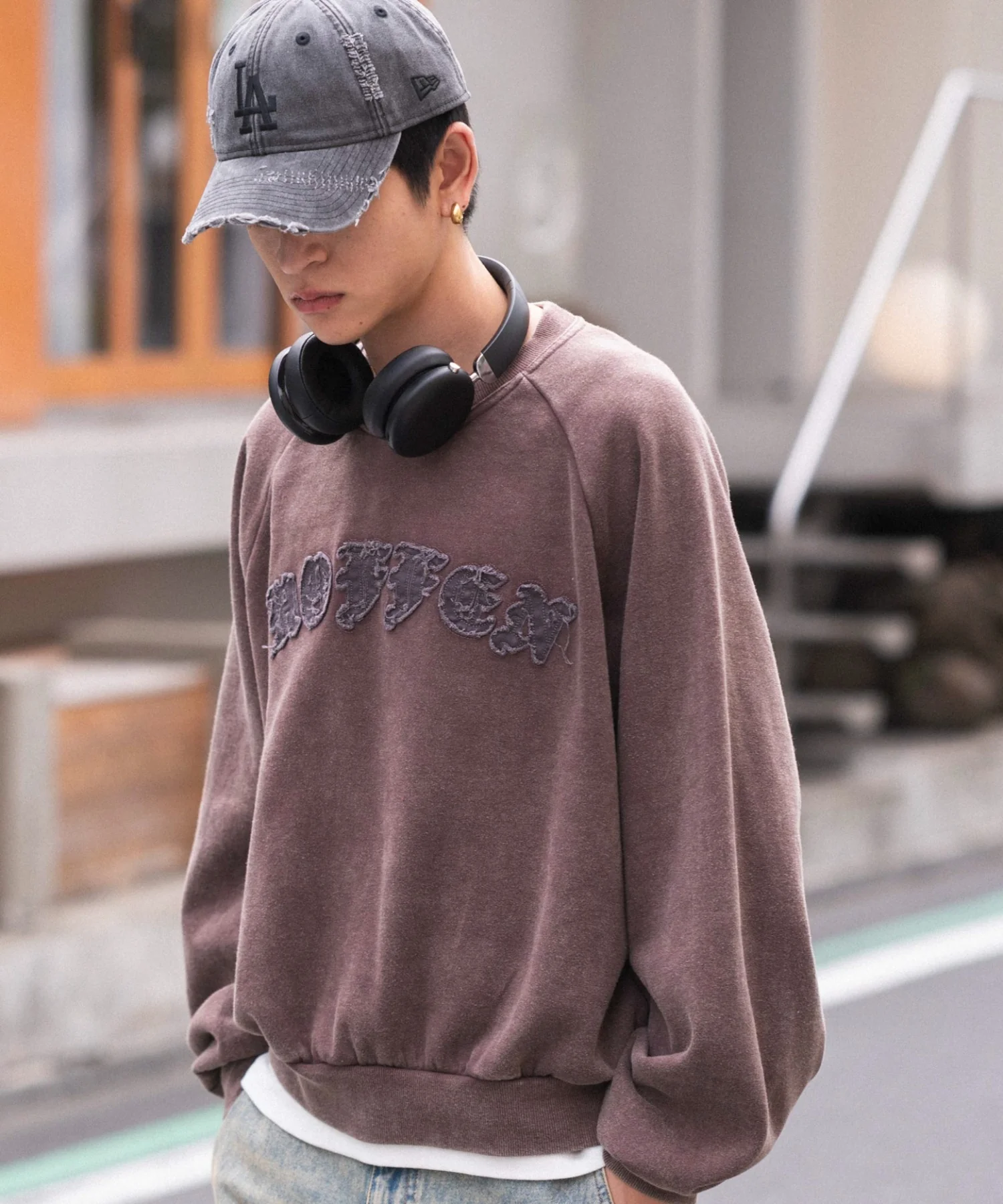 裏起毛ショートグラフィックプルオーバー - Image 12