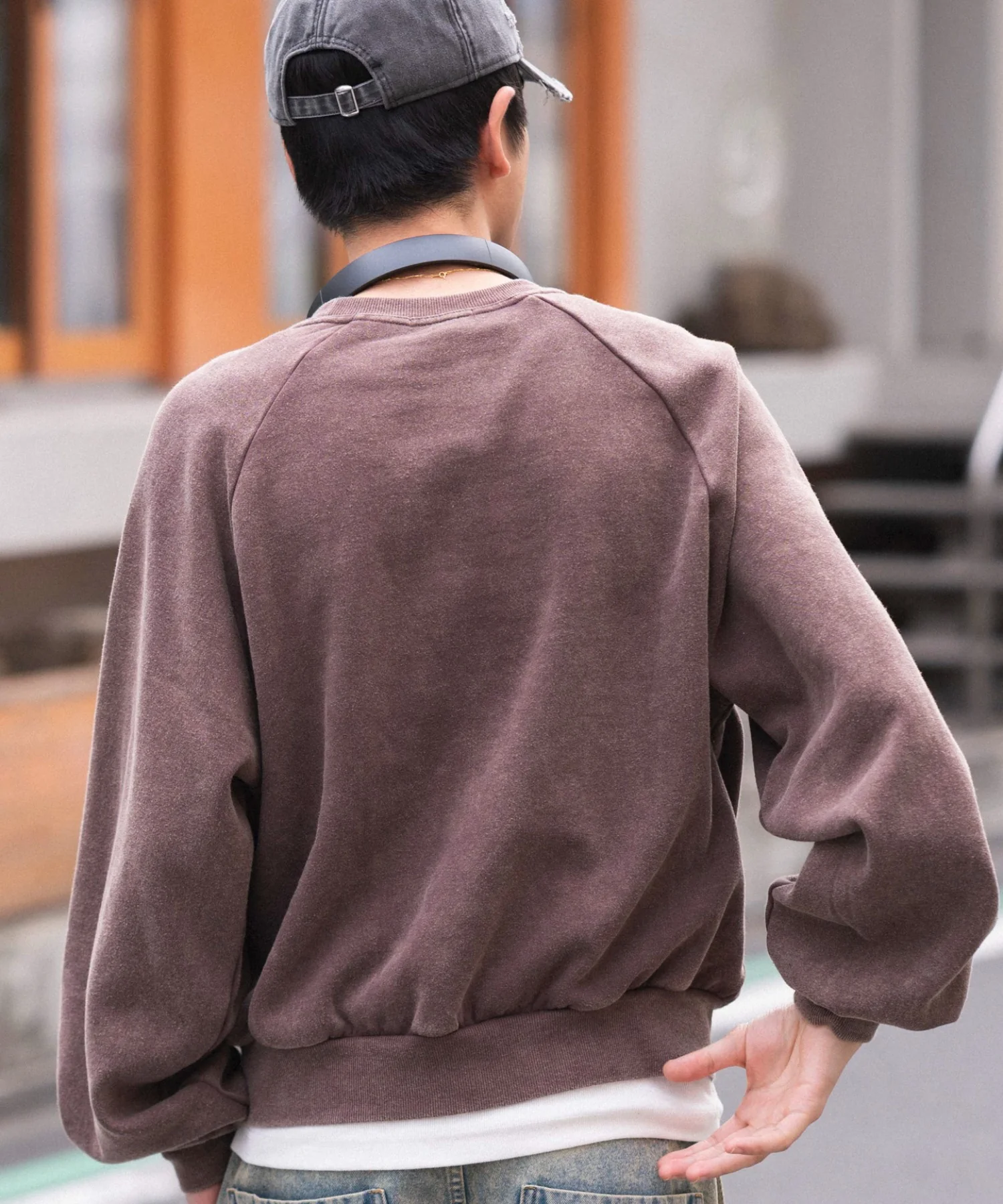 裏起毛ショートグラフィックプルオーバー - Image 14