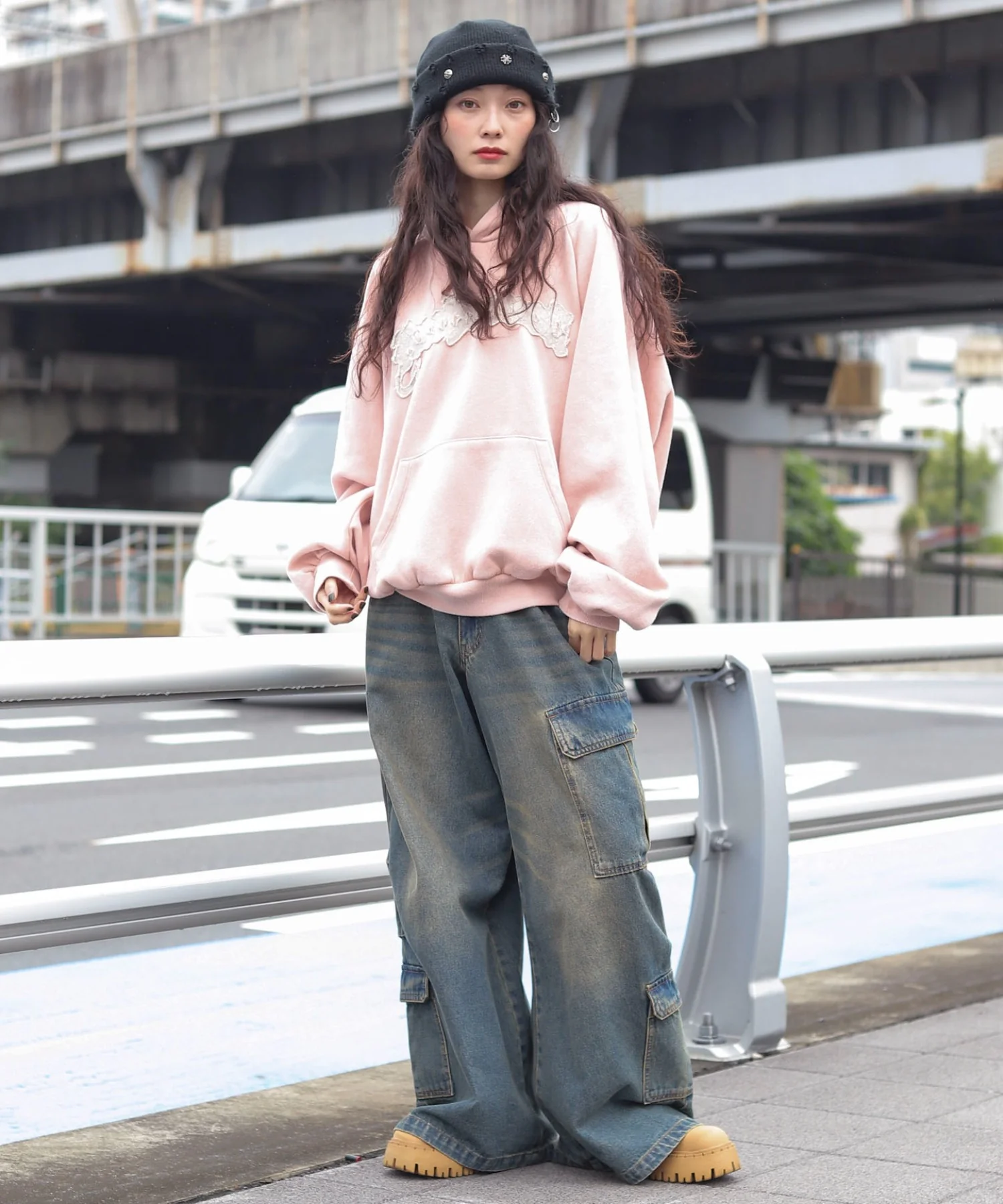 裏起毛ショートグラフィックプルパーカー - Image 28