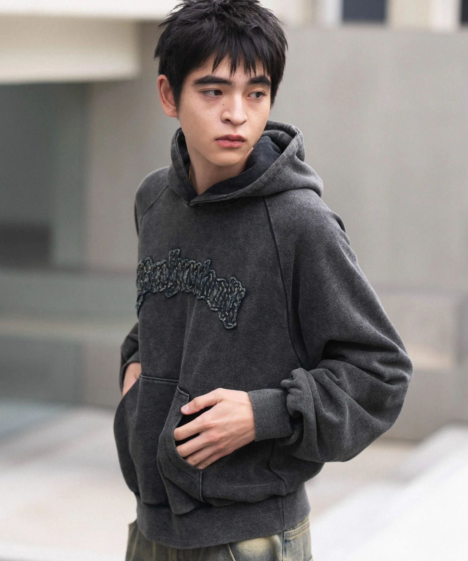 裏起毛ショートグラフィックプルパーカー - Image 31