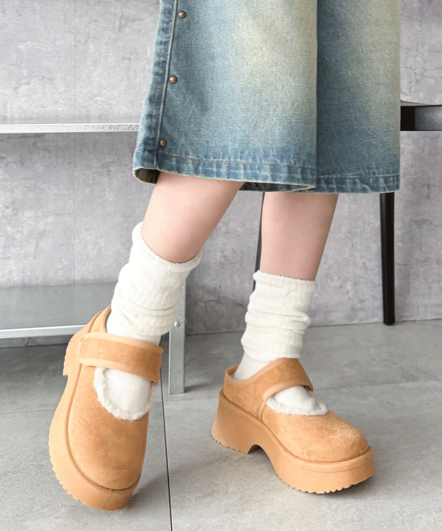 ムートンタッチメリージェーンシューズ - Image 6