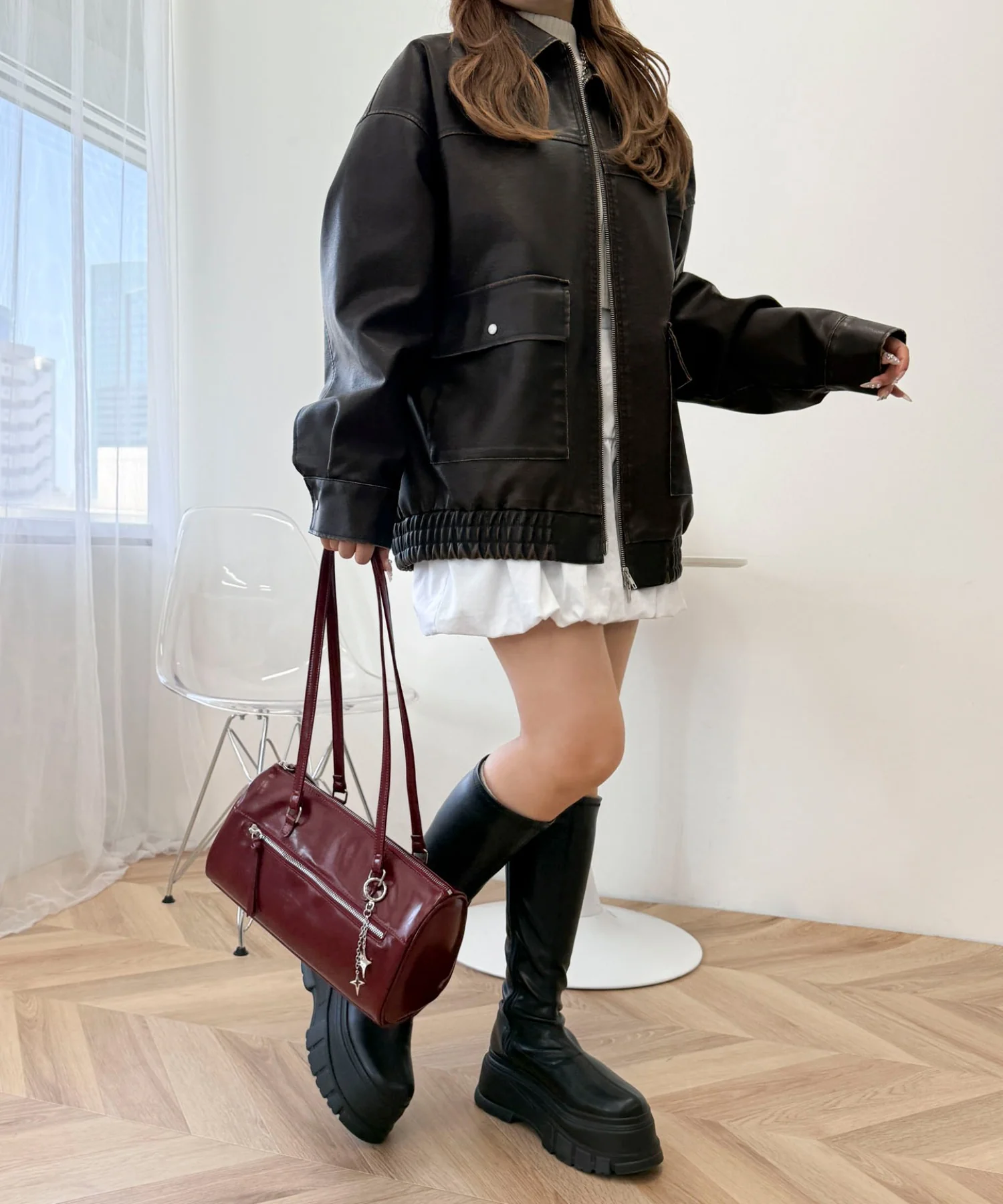 キラキラチャーム付きドラムボストンバッグ - Image 11