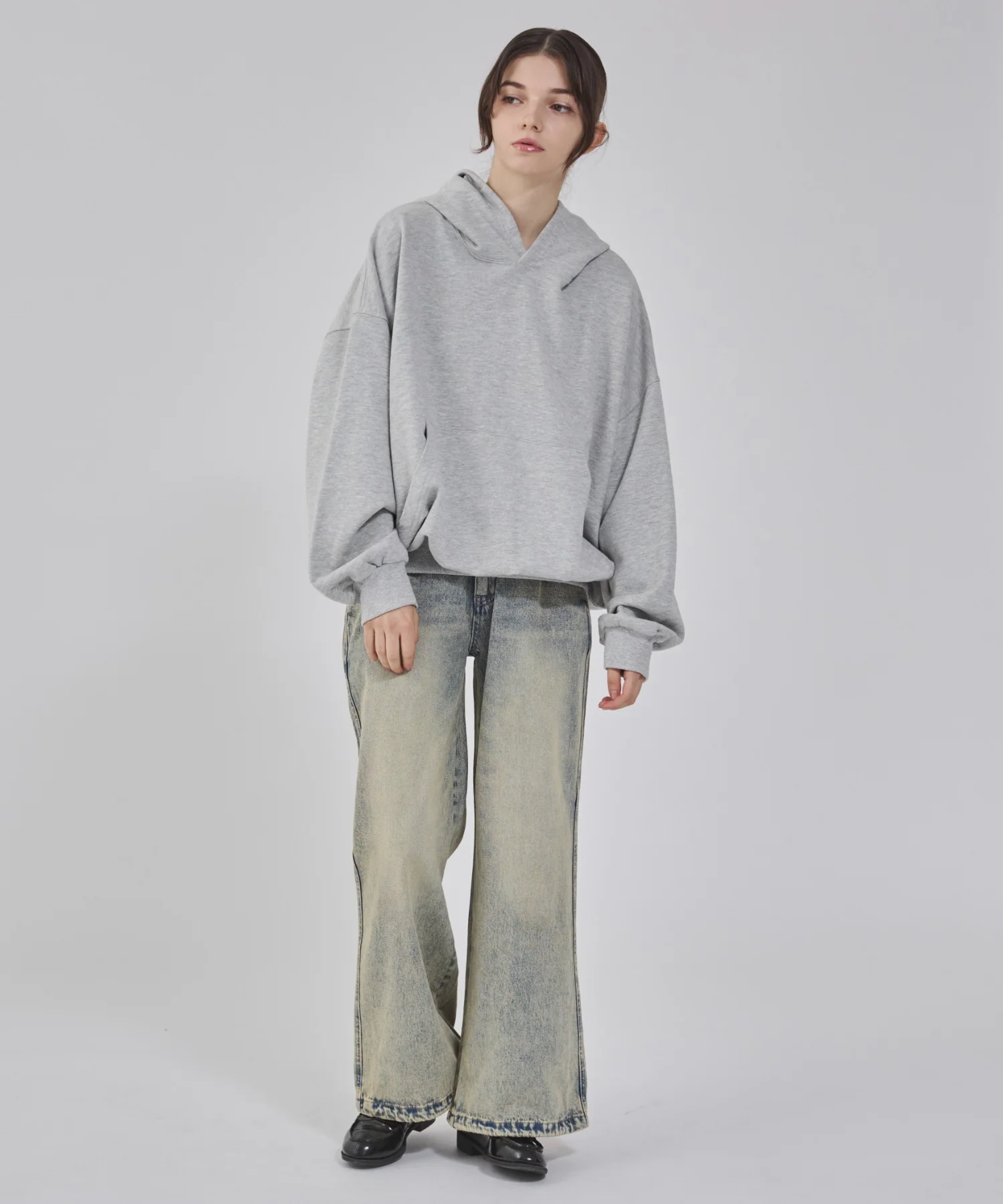 バルーンクロップドプルパーカー - Image 35