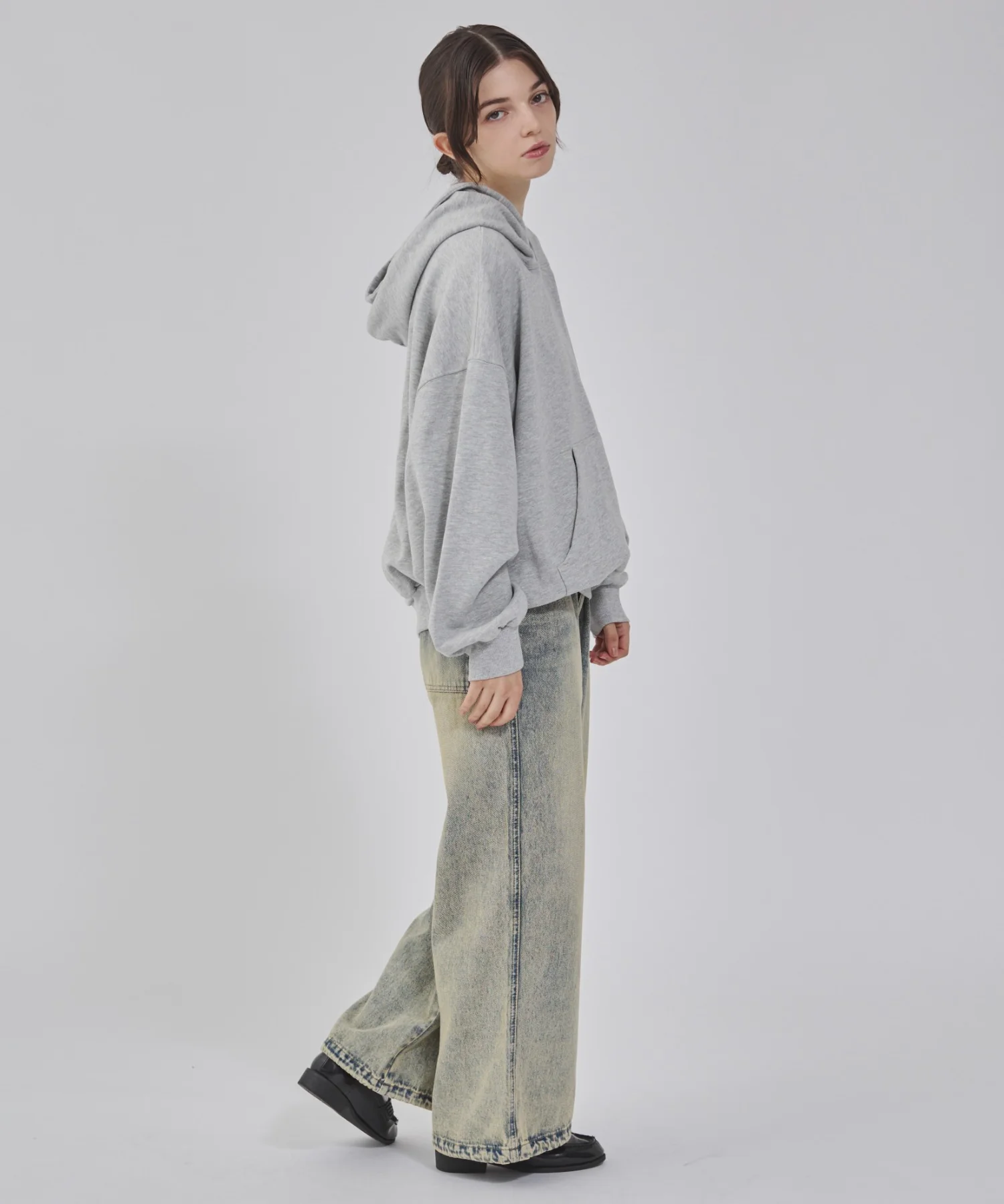 バルーンクロップドプルパーカー - Image 44
