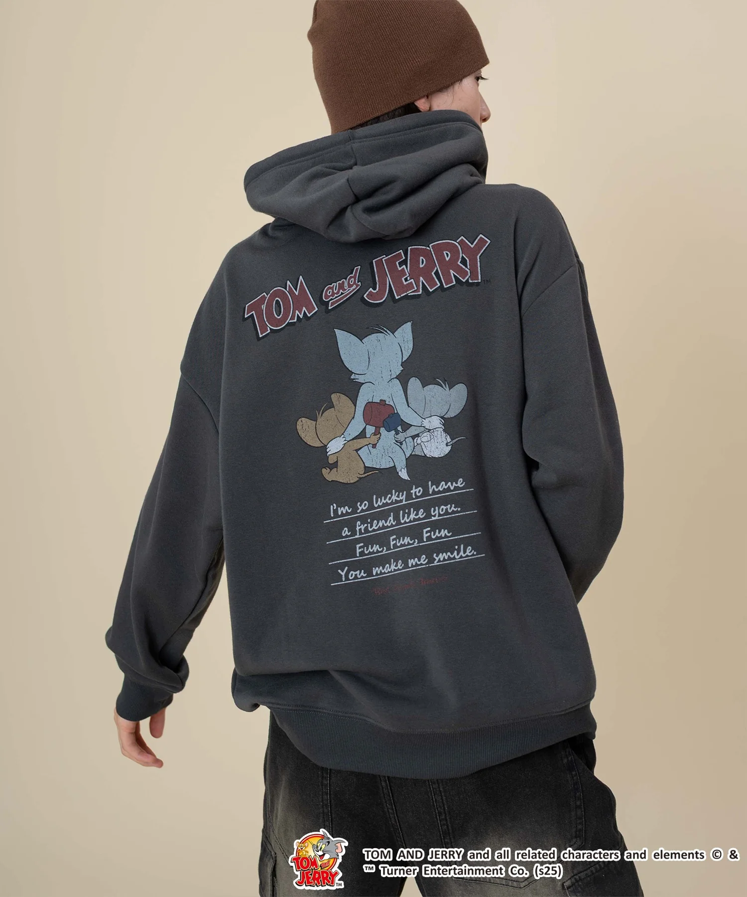 TOMandJERRYグラフィックプルパーカー - Image 5