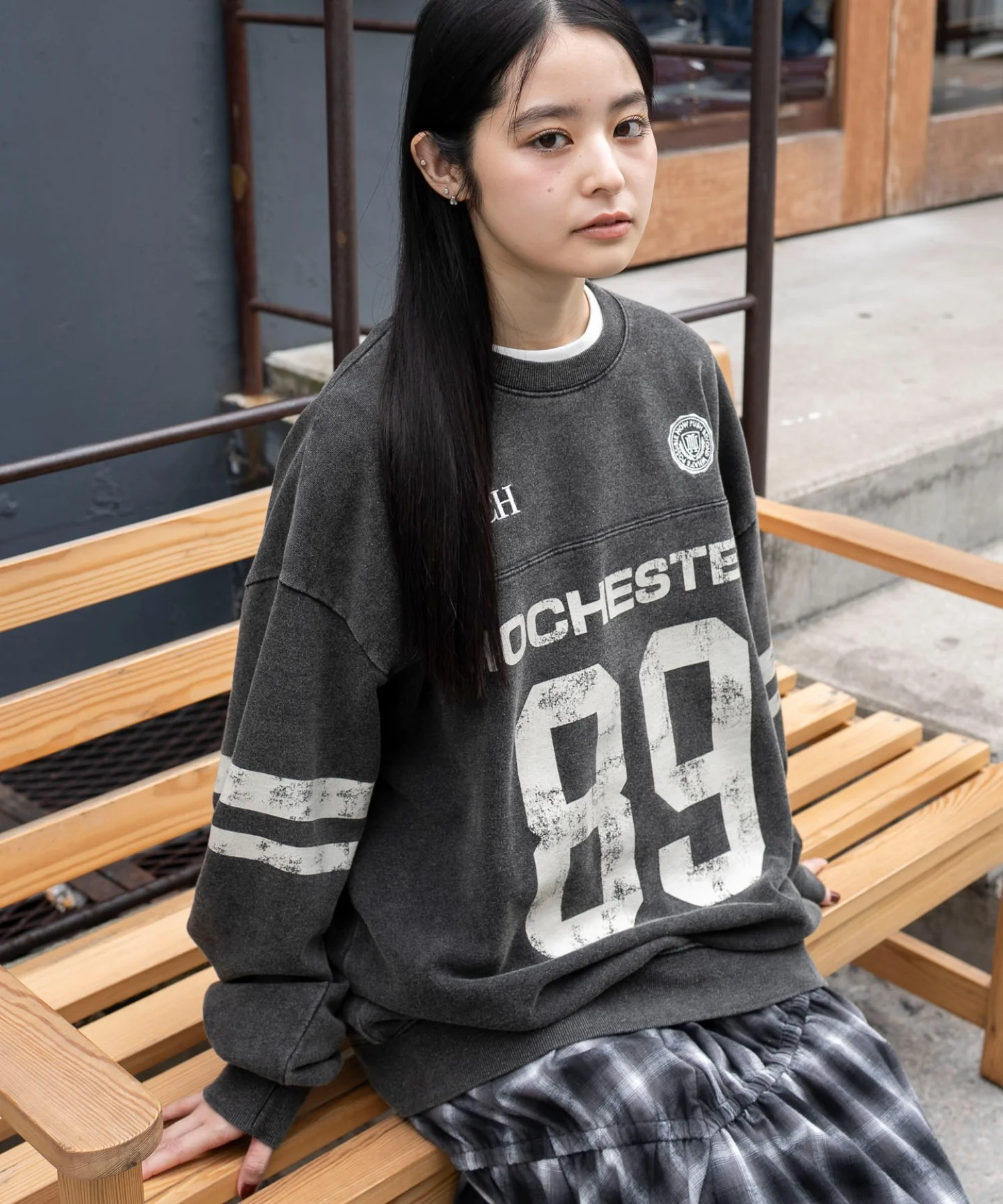 裏起毛ケミカルウォッシュナンバリングプルオーバー - Image 39