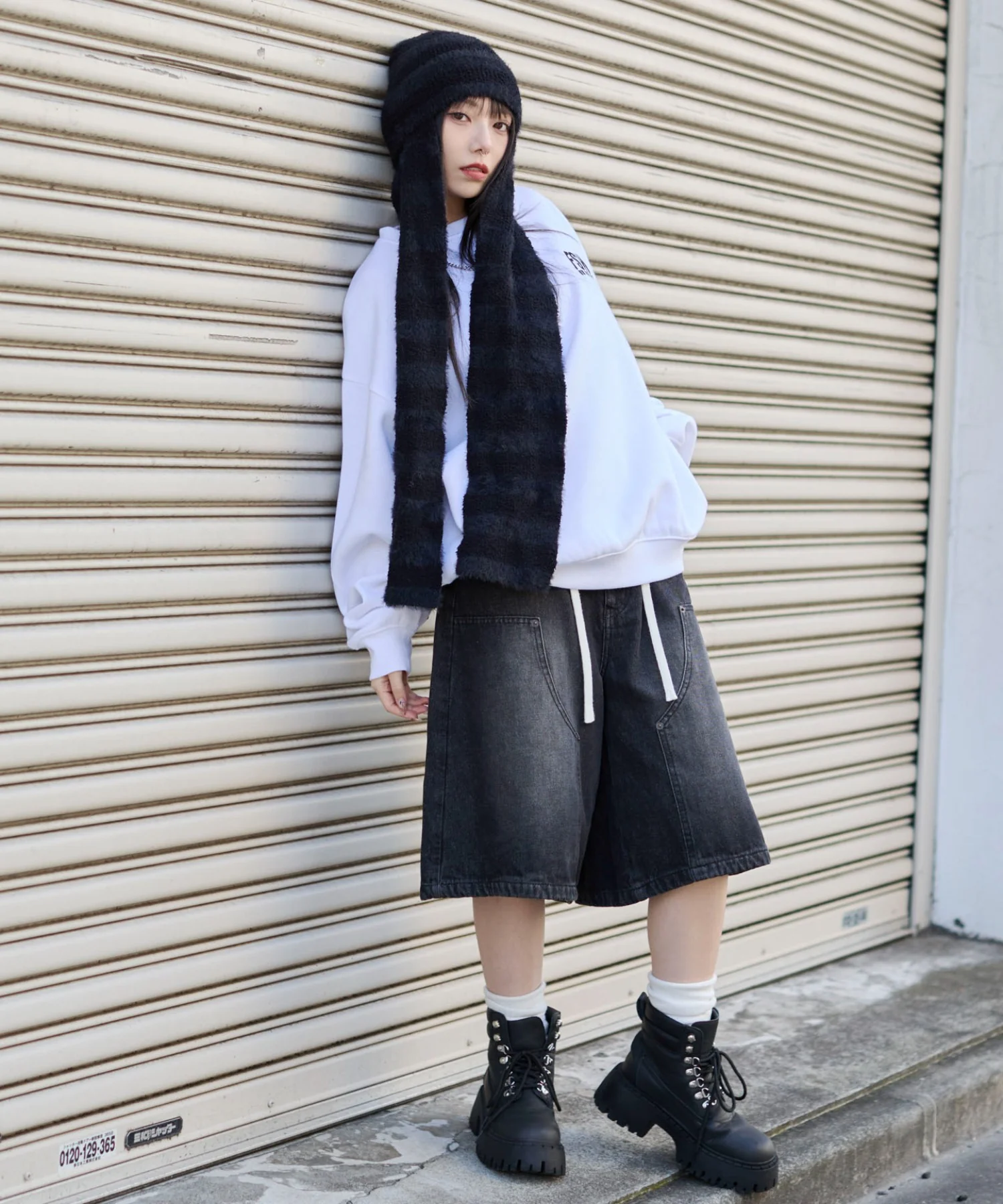 裏起毛アクセ付きストレートラインプルオーバー - Image 5