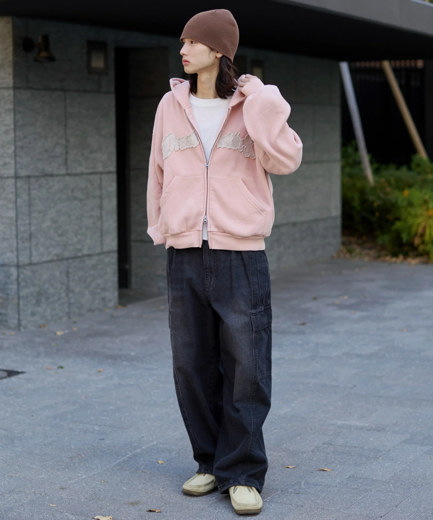 裏起毛ショートグラフィックZIPパーカー - Image 51