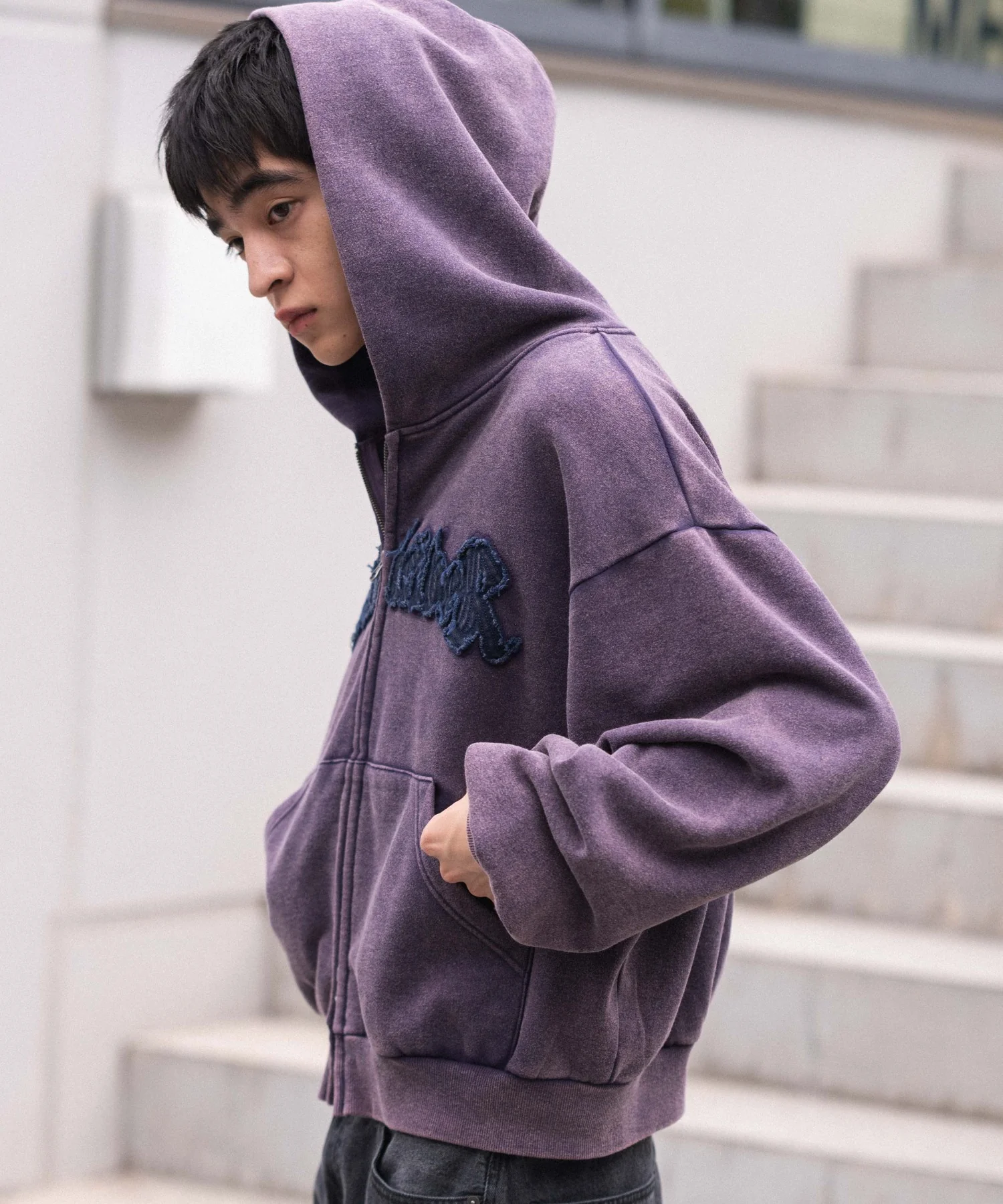 裏起毛ショートグラフィックZIPパーカー - Image 54