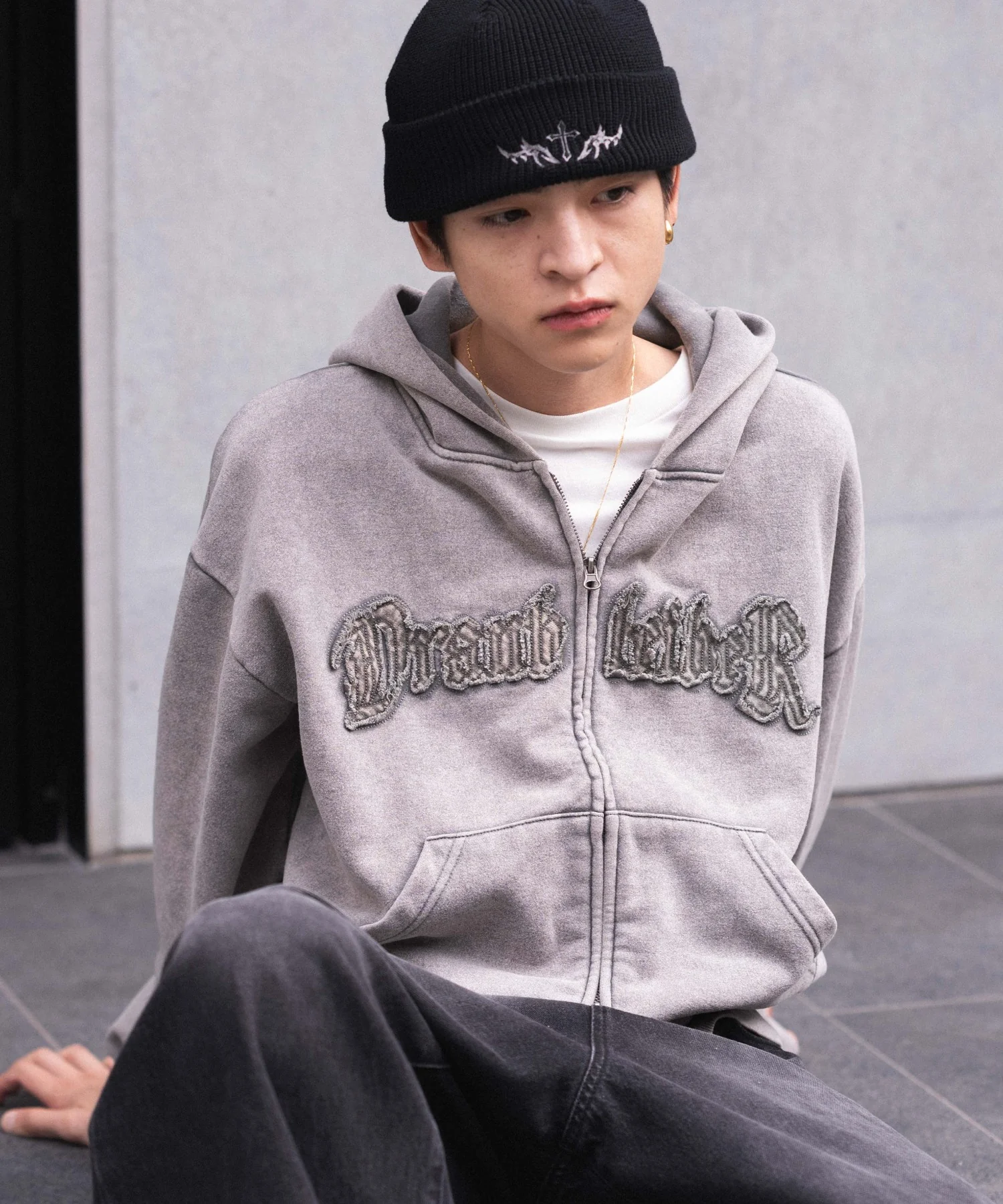 裏起毛ショートグラフィックZIPパーカー - Image 56