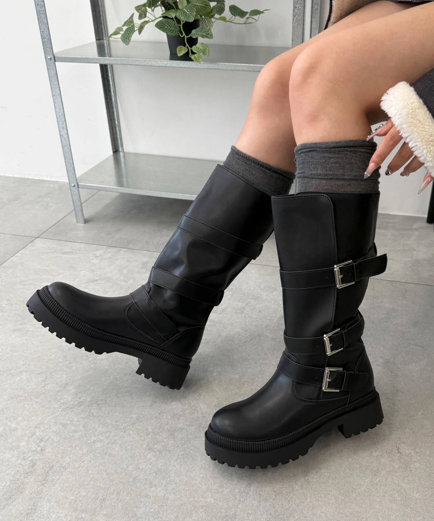 サイドベルトロングブーツ - Image 11