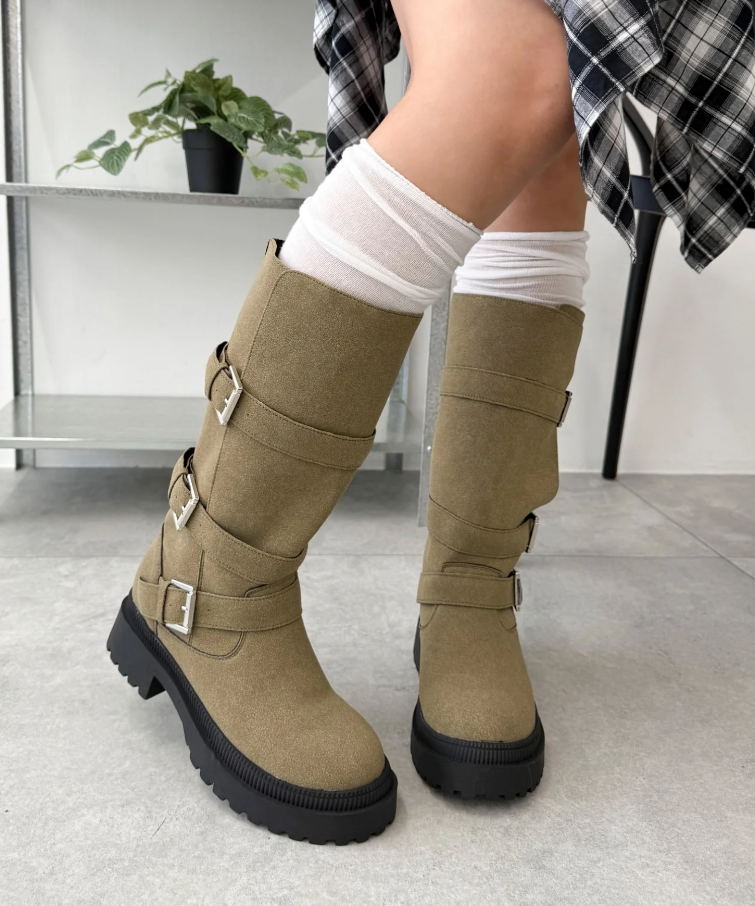 サイドベルトロングブーツ - Image 5