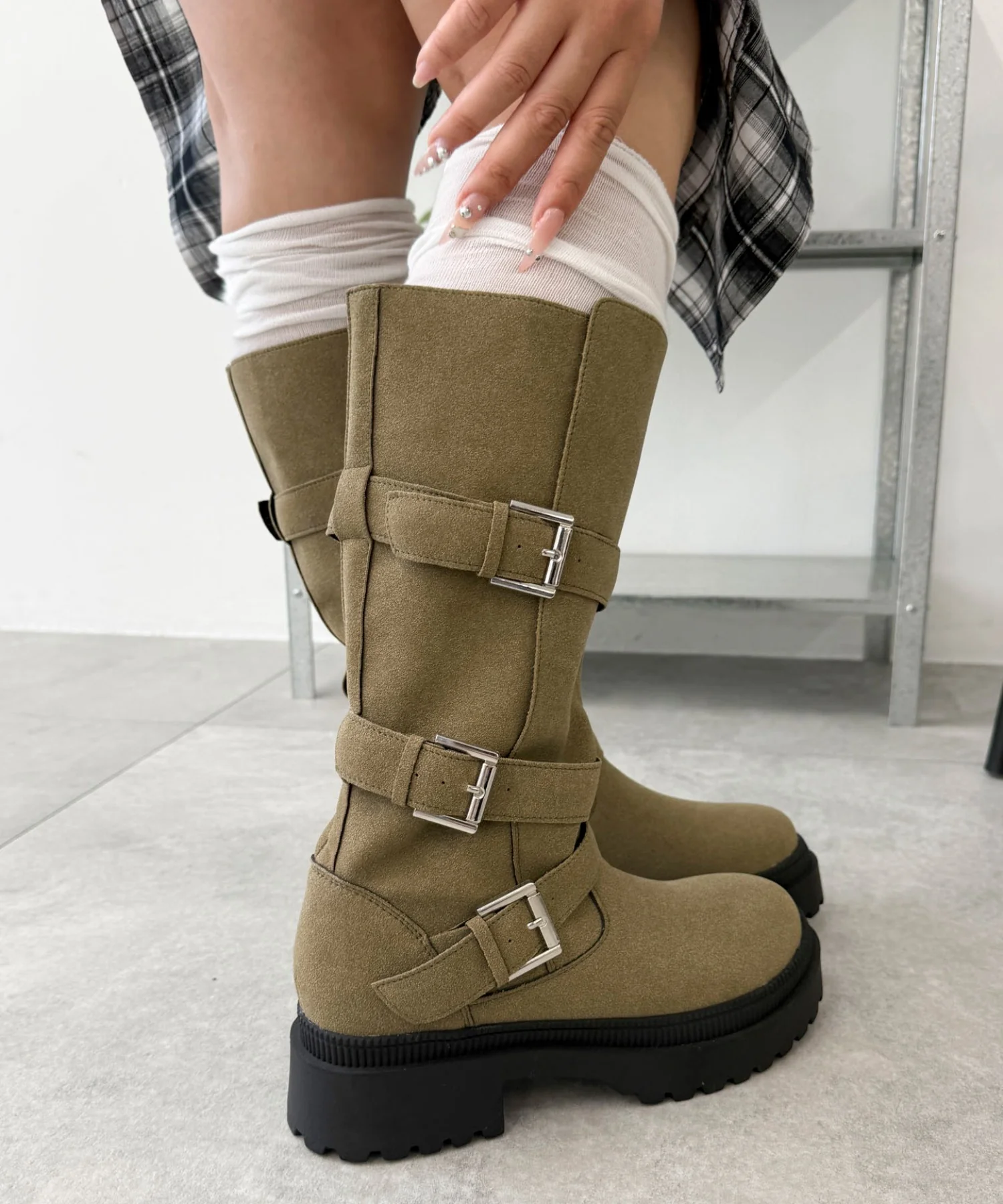 サイドベルトロングブーツ - Image 6