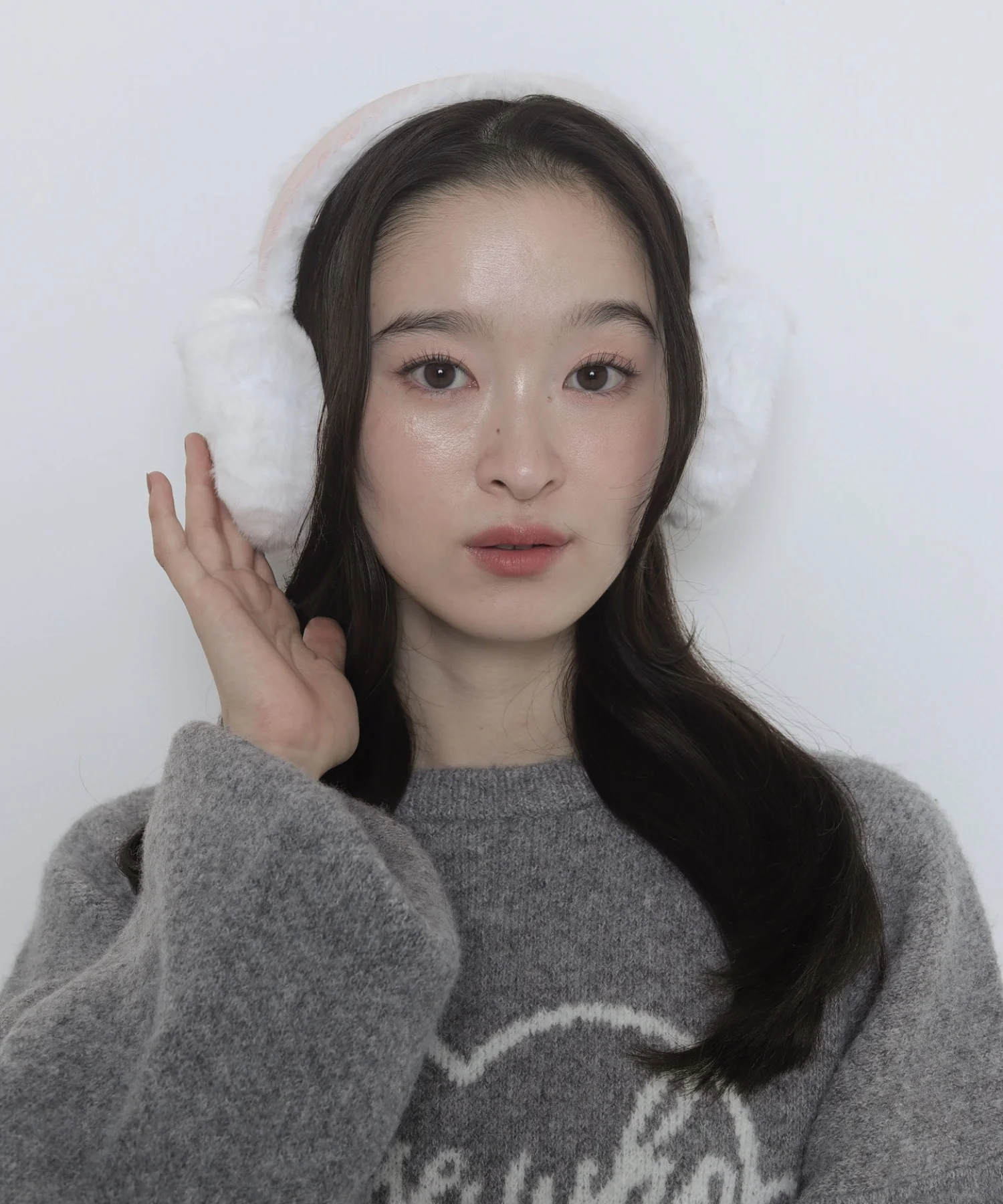 リボンラインストーンファーイヤーマフ - Image 11