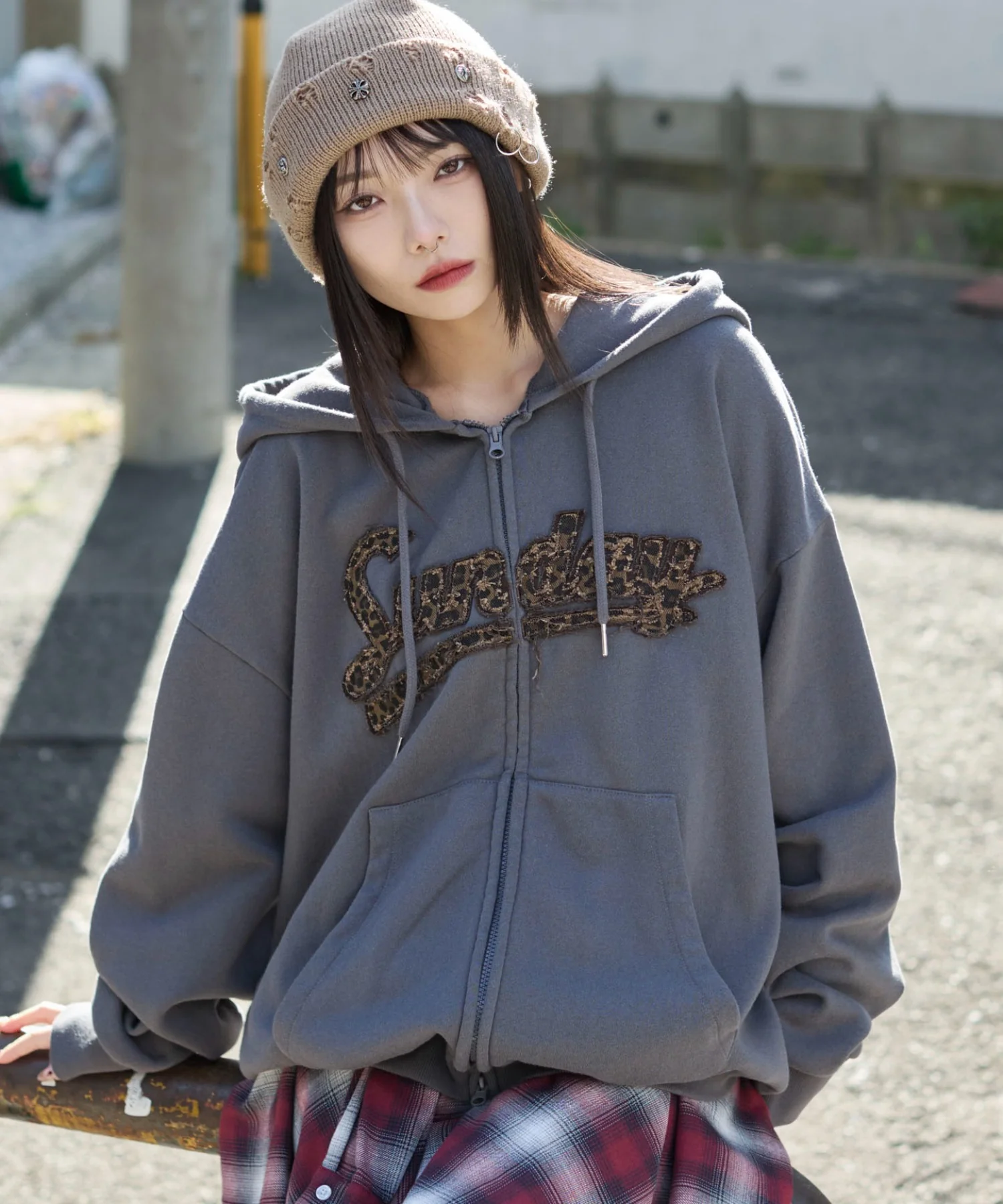 レオパードワッペンダブルZIPパーカー - Image 21