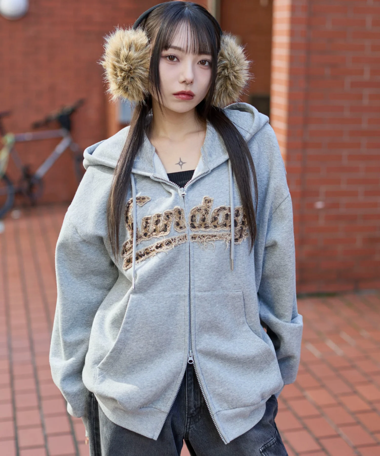 レオパードワッペンダブルZIPパーカー - Image 30