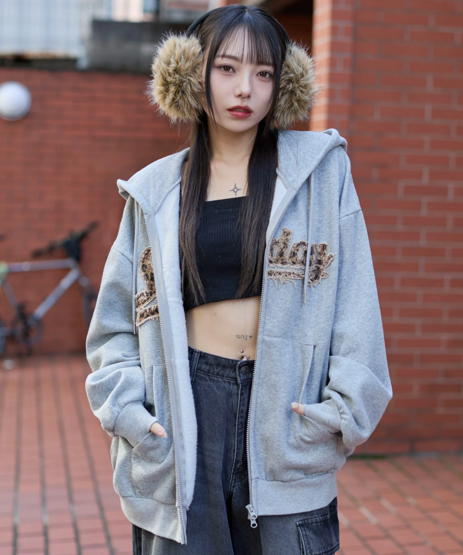 レオパードワッペンダブルZIPパーカー - Image 32