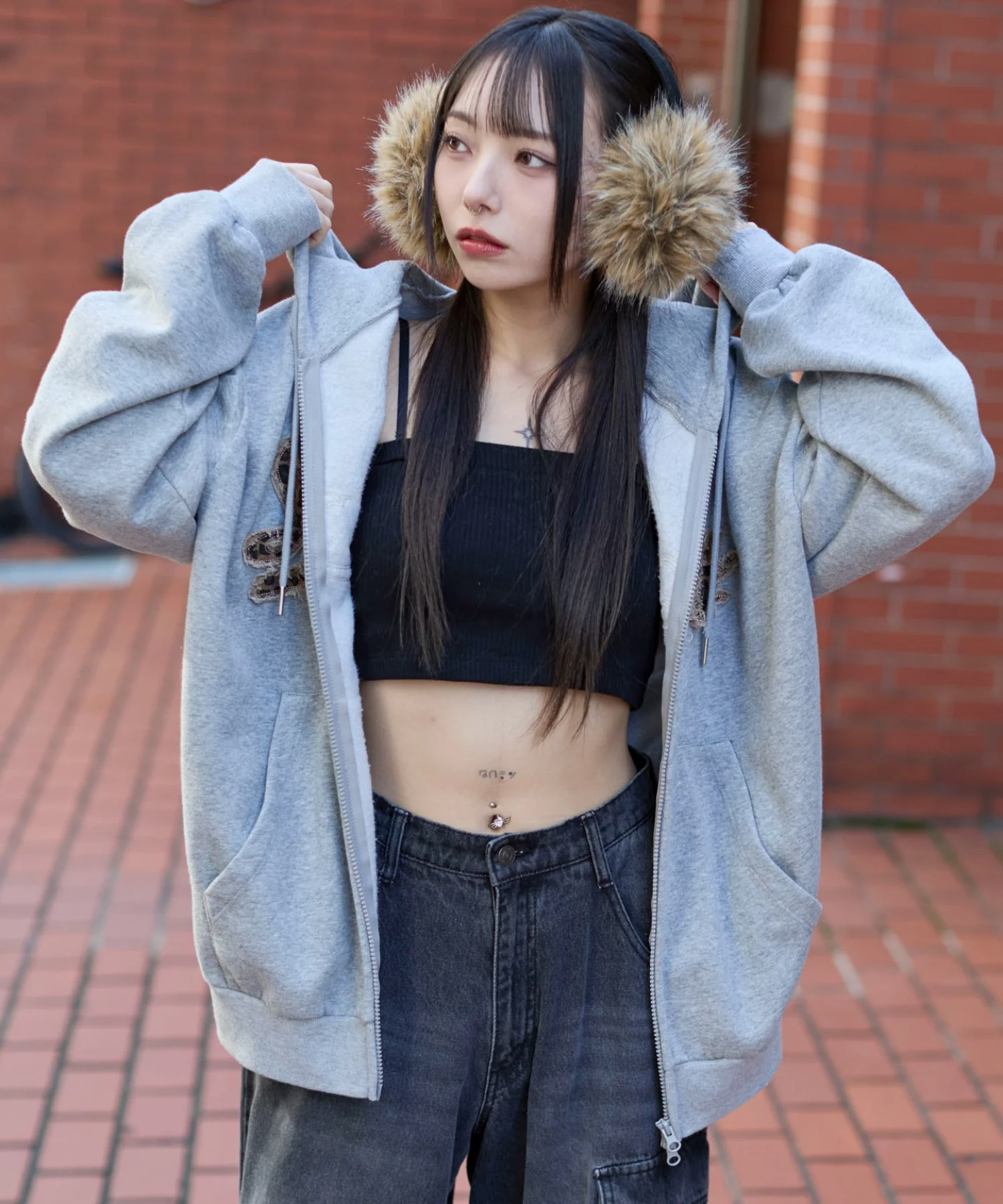 レオパードワッペンダブルZIPパーカー - Image 33