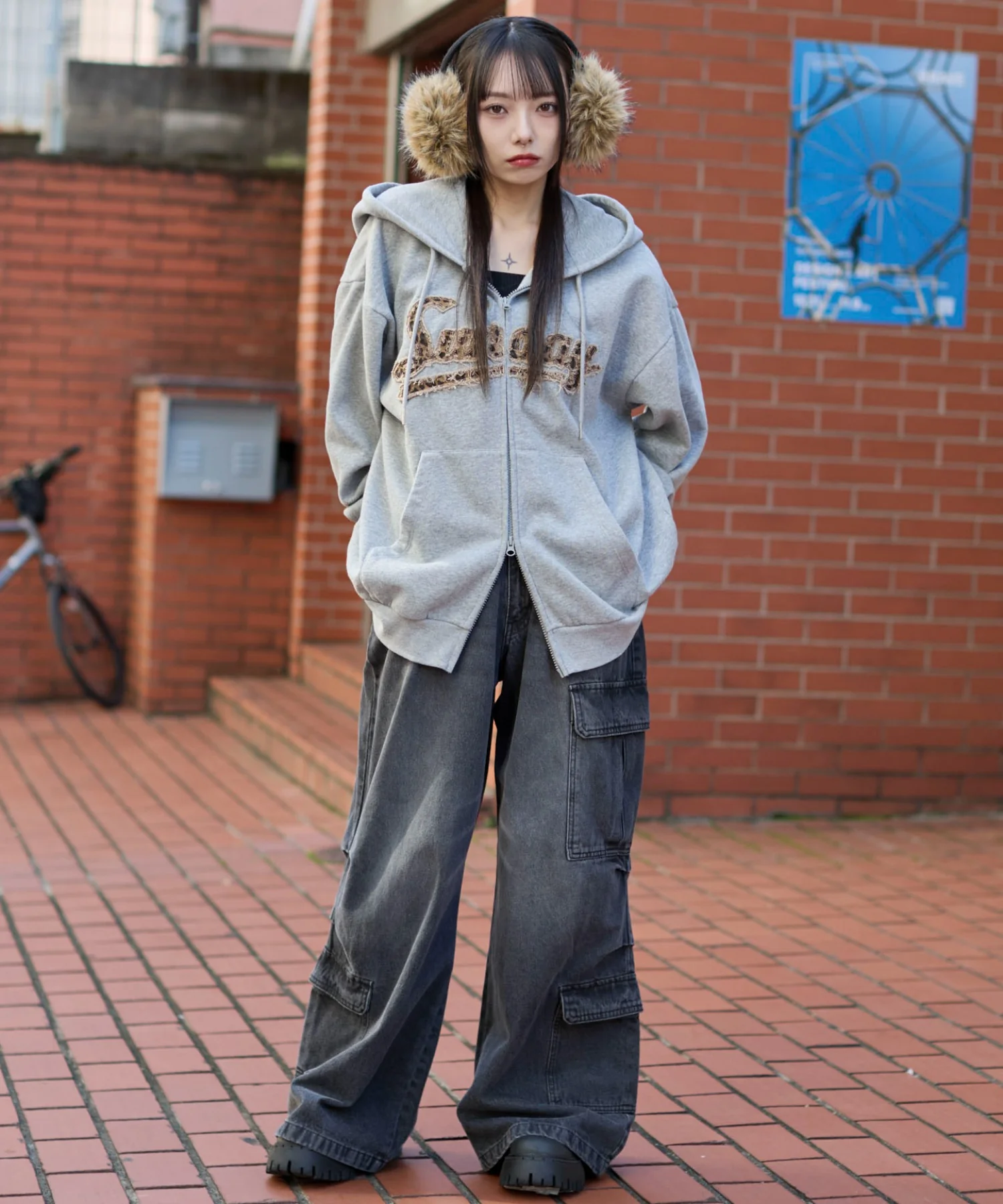 レオパードワッペンダブルZIPパーカー - Image 34