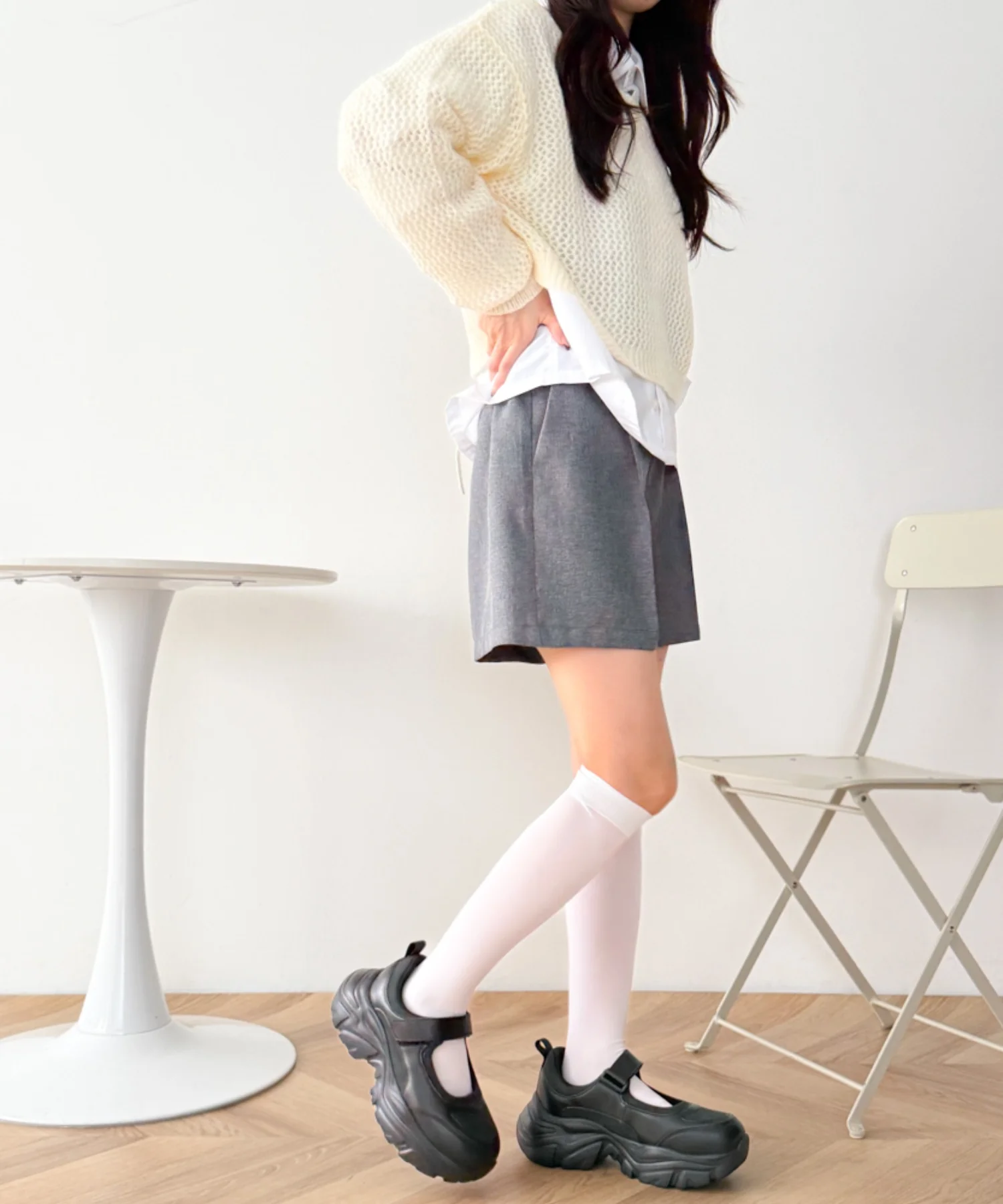 厚底ベロクロストラップシューズ - Image 4