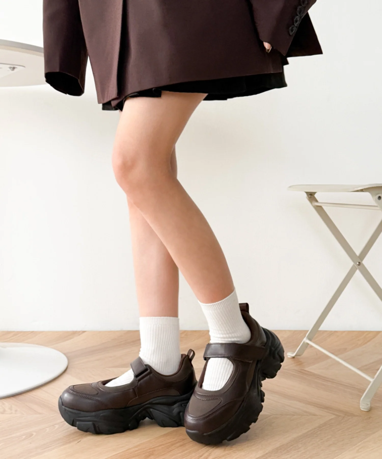 厚底ベロクロストラップシューズ - Image 6
