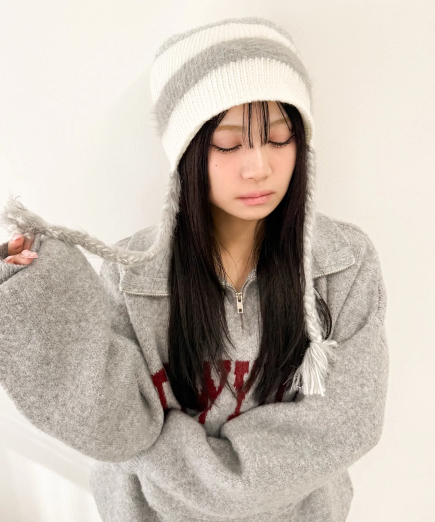 ラメラインニットキャップ - Image 5