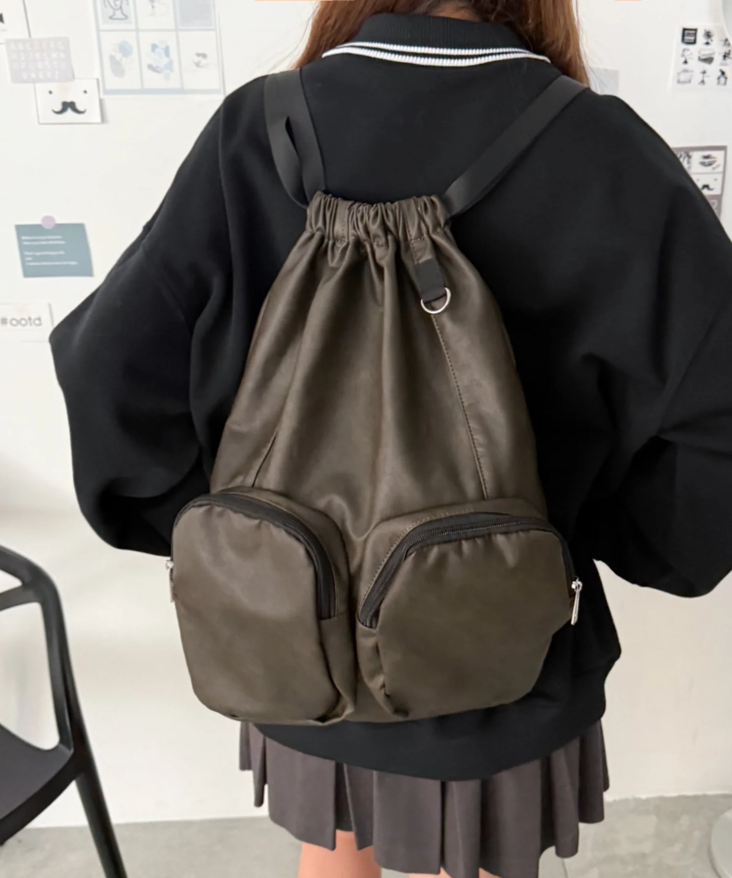 PUポケットデザインナップサック - Image 6