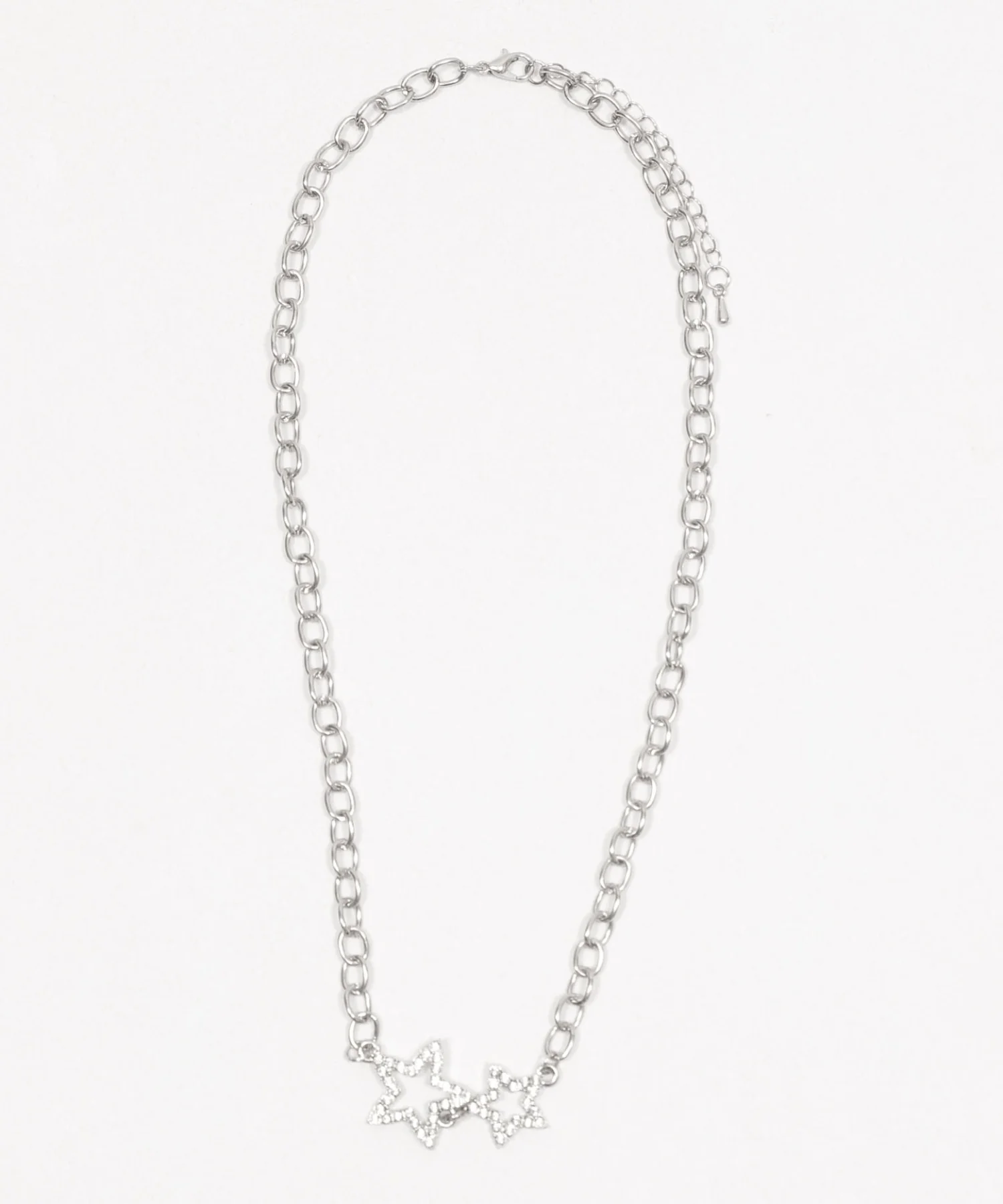 Lラインストーンダブルモチーフネックレス - Image 11