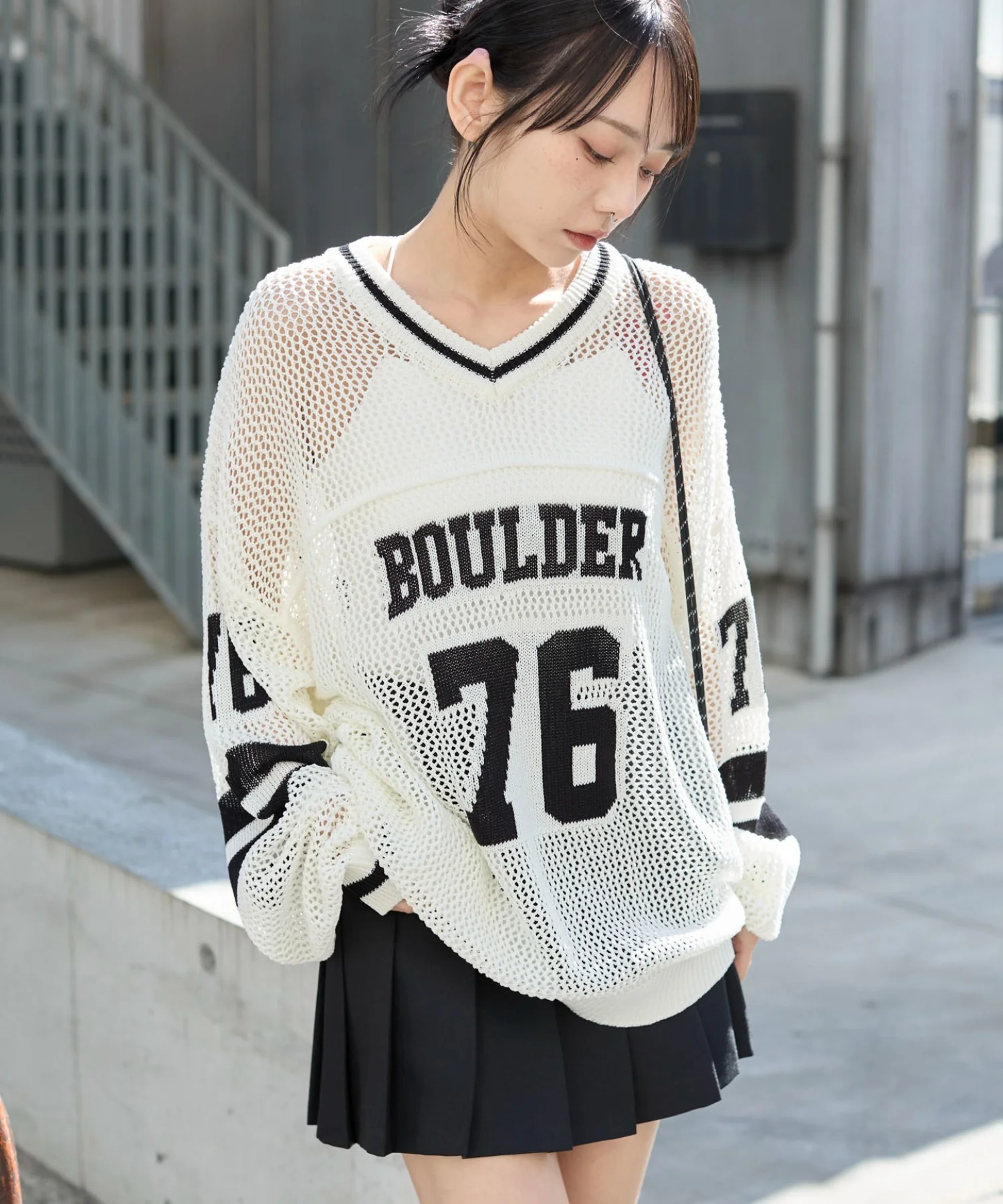 ナンバリングメッシュニットプルオーバー - Image 13