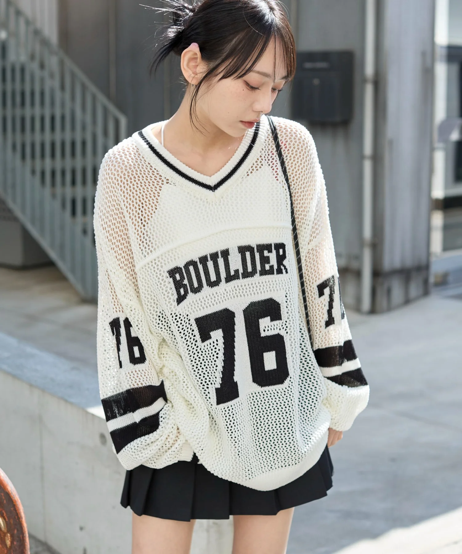 ナンバリングメッシュニットプルオーバー - Image 14