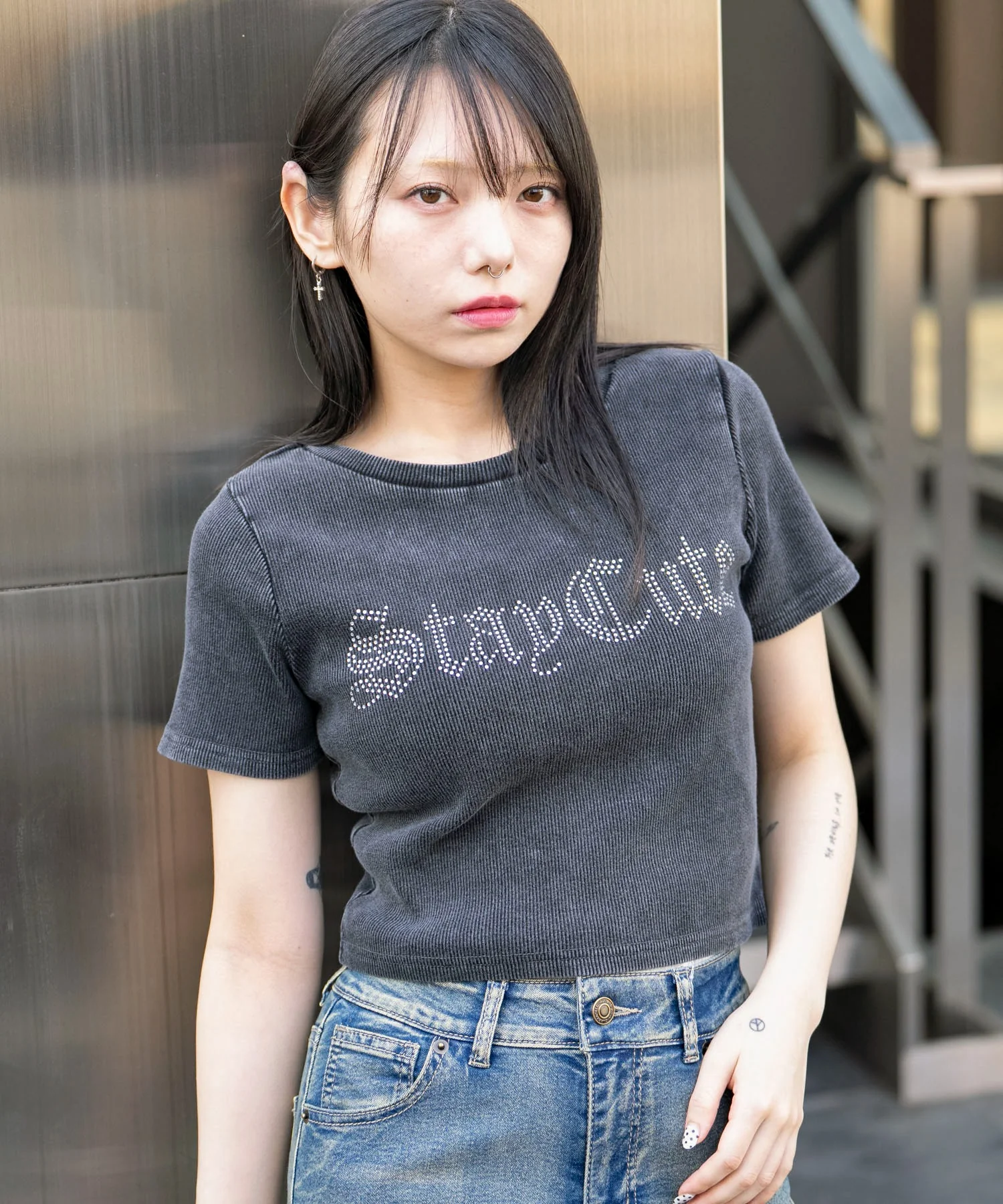 ヴィンテージウォッシュグラフィックリブT - Image 31